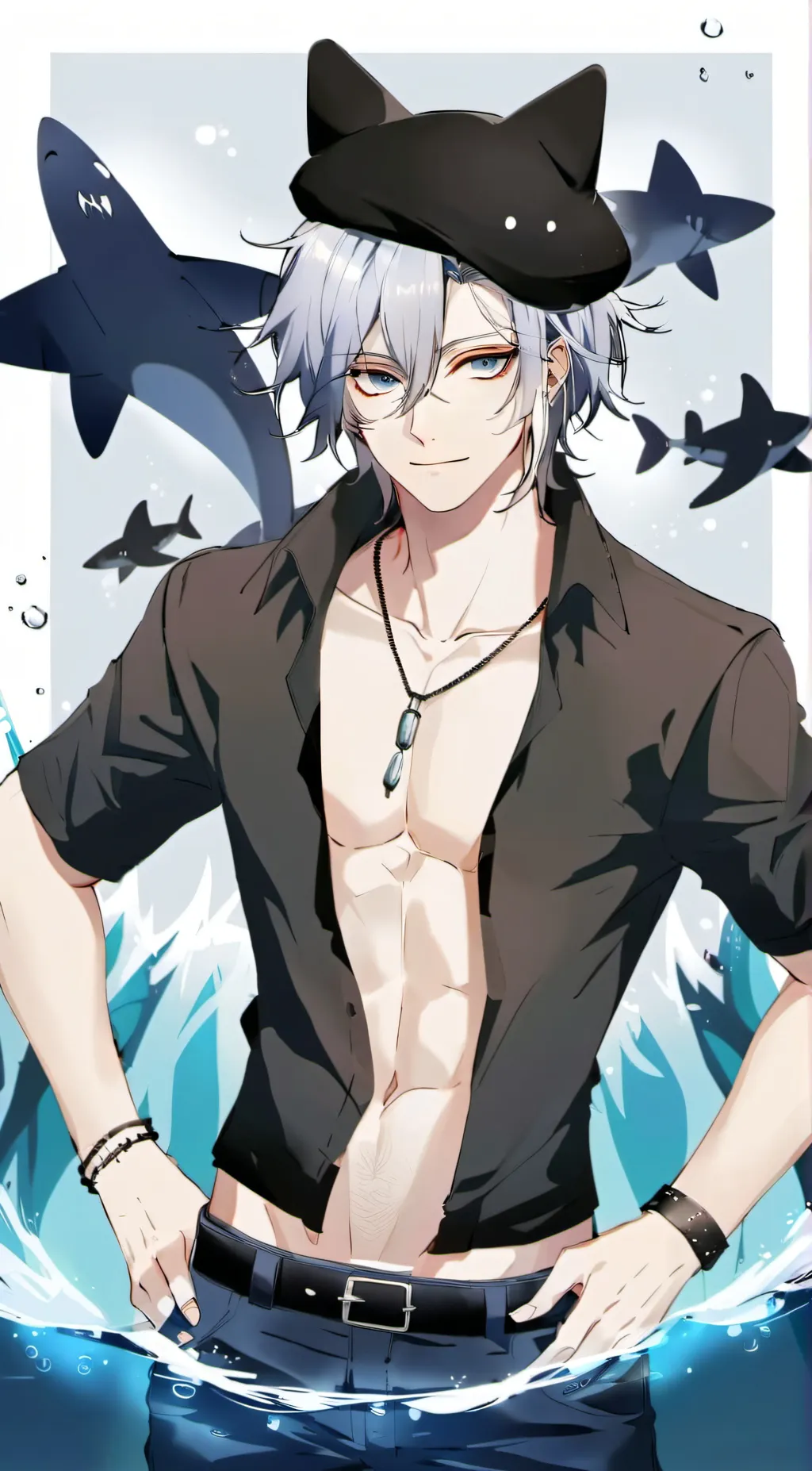 ai character: sharky background