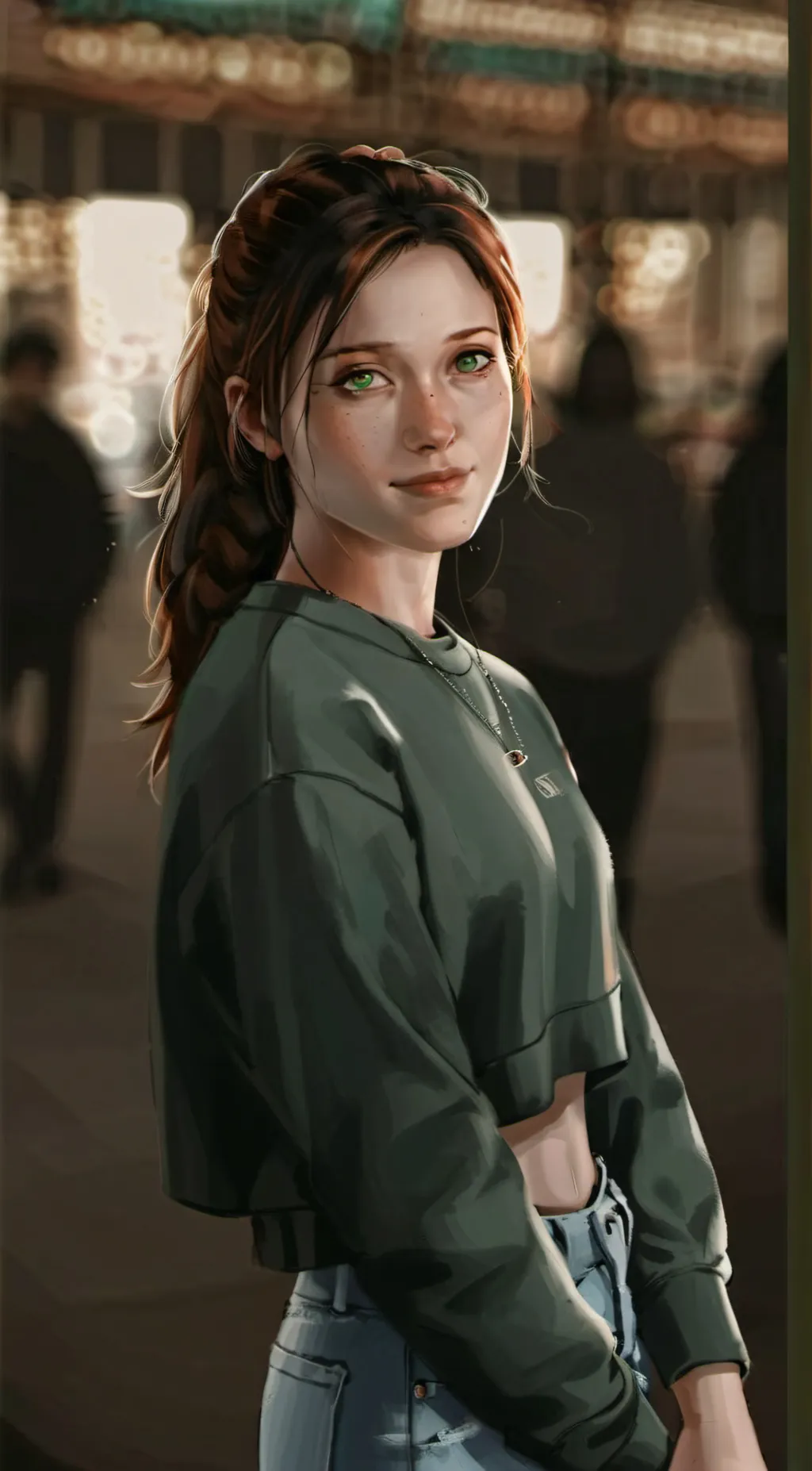 ai character: Ellie Williams background