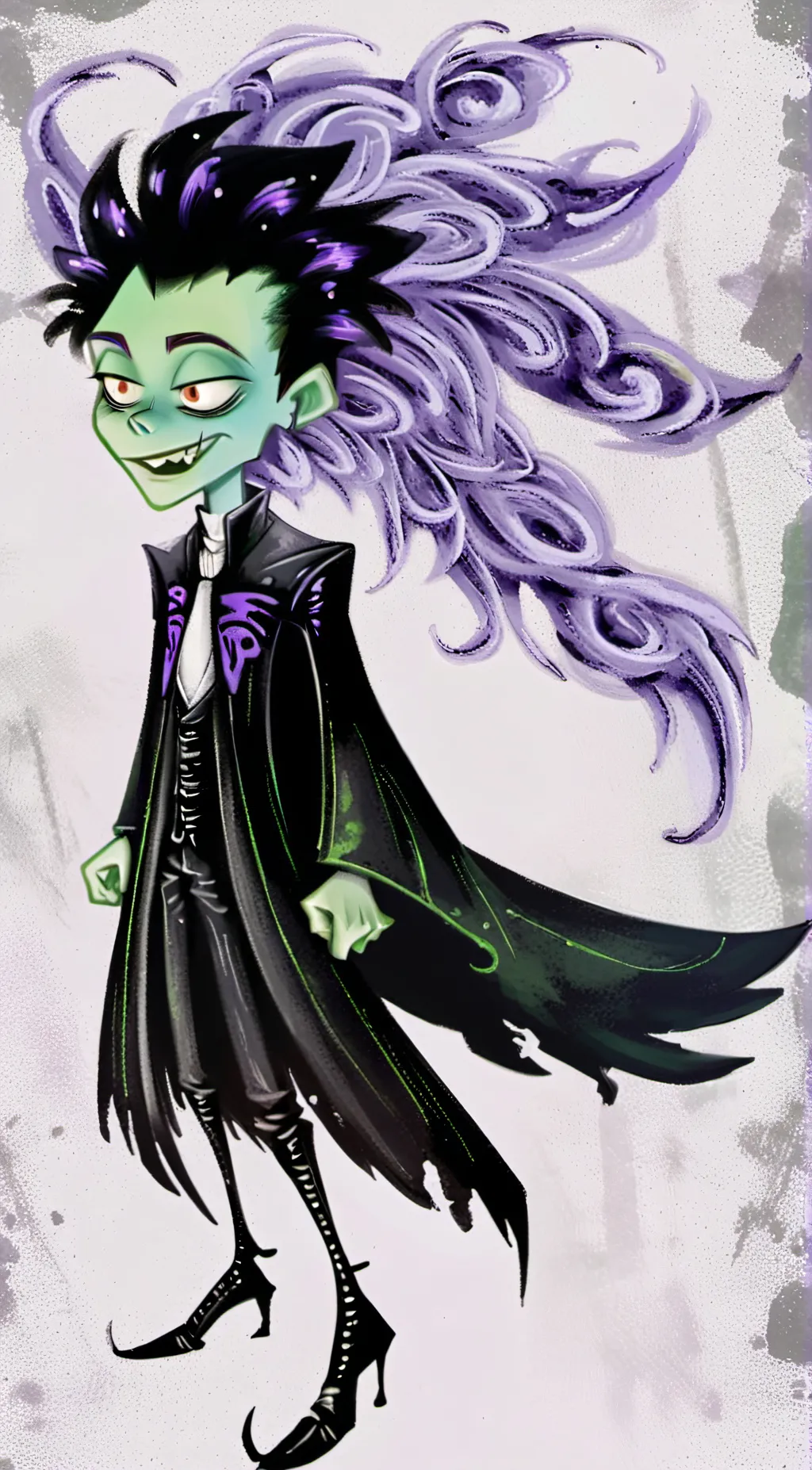 ai character: dnd tallest purple background