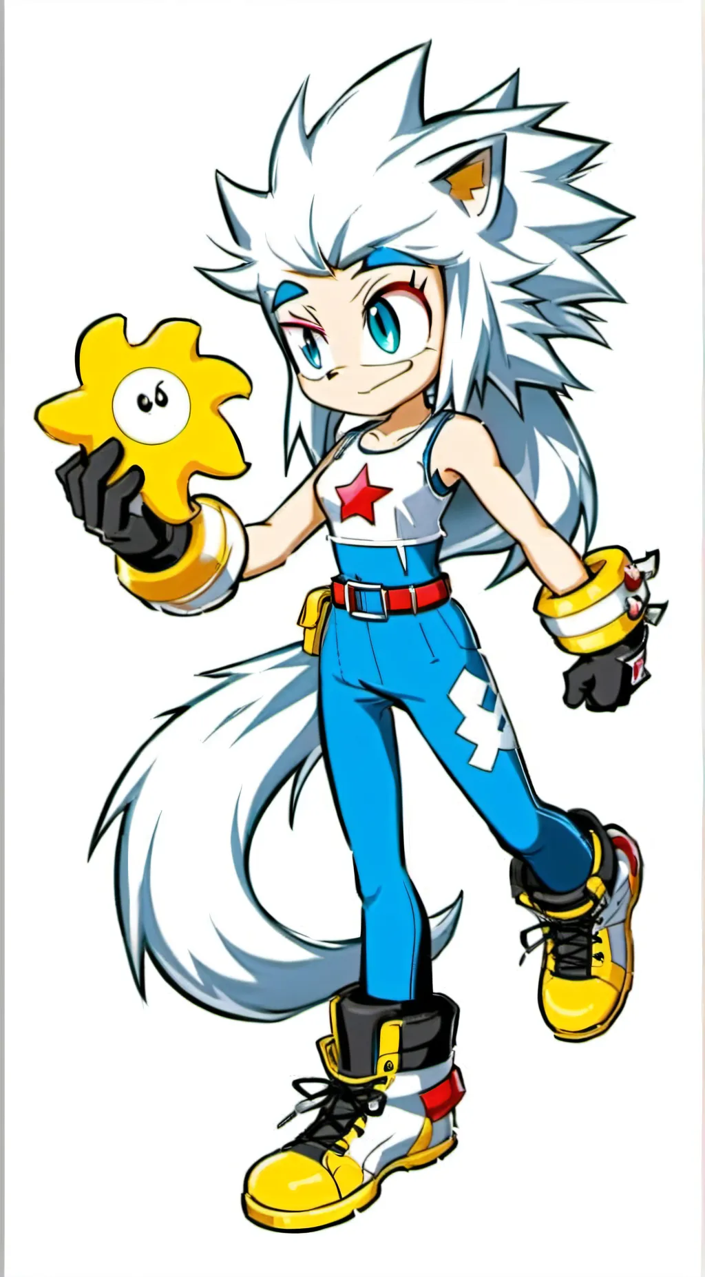 ai character: silver T. hedgehog background