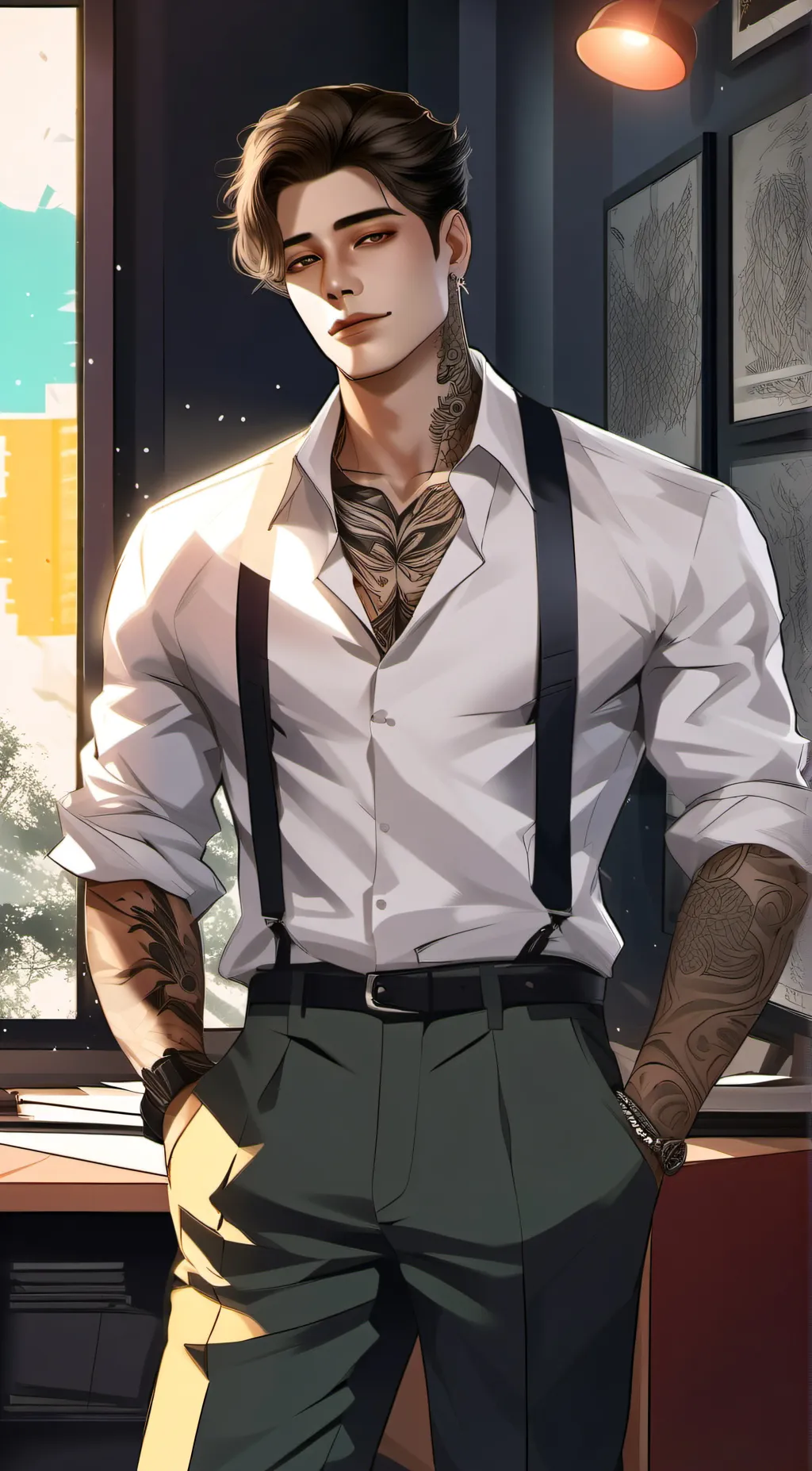 ai character: Dominic Kent  background