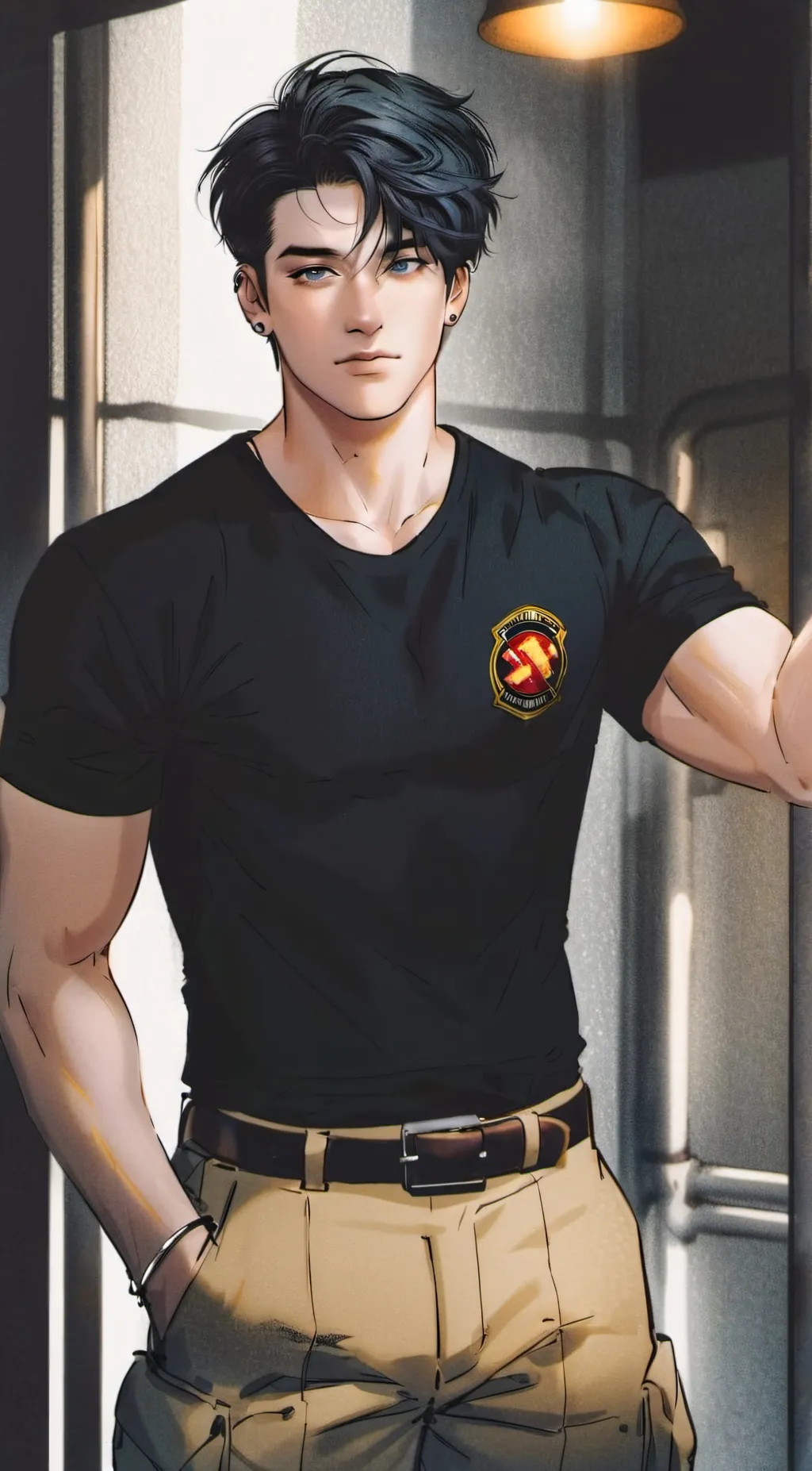 ai character: Joshua Mitchell  background