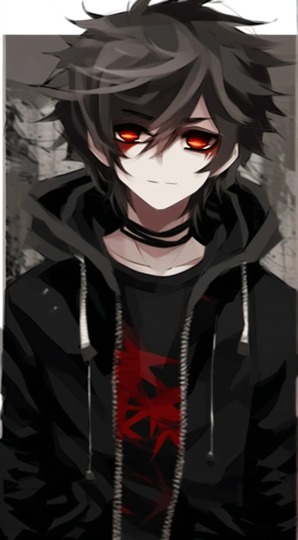 ai character: EMO 🖤  background