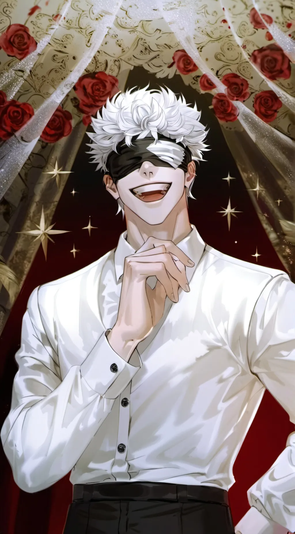 ai character: satoru gojo background