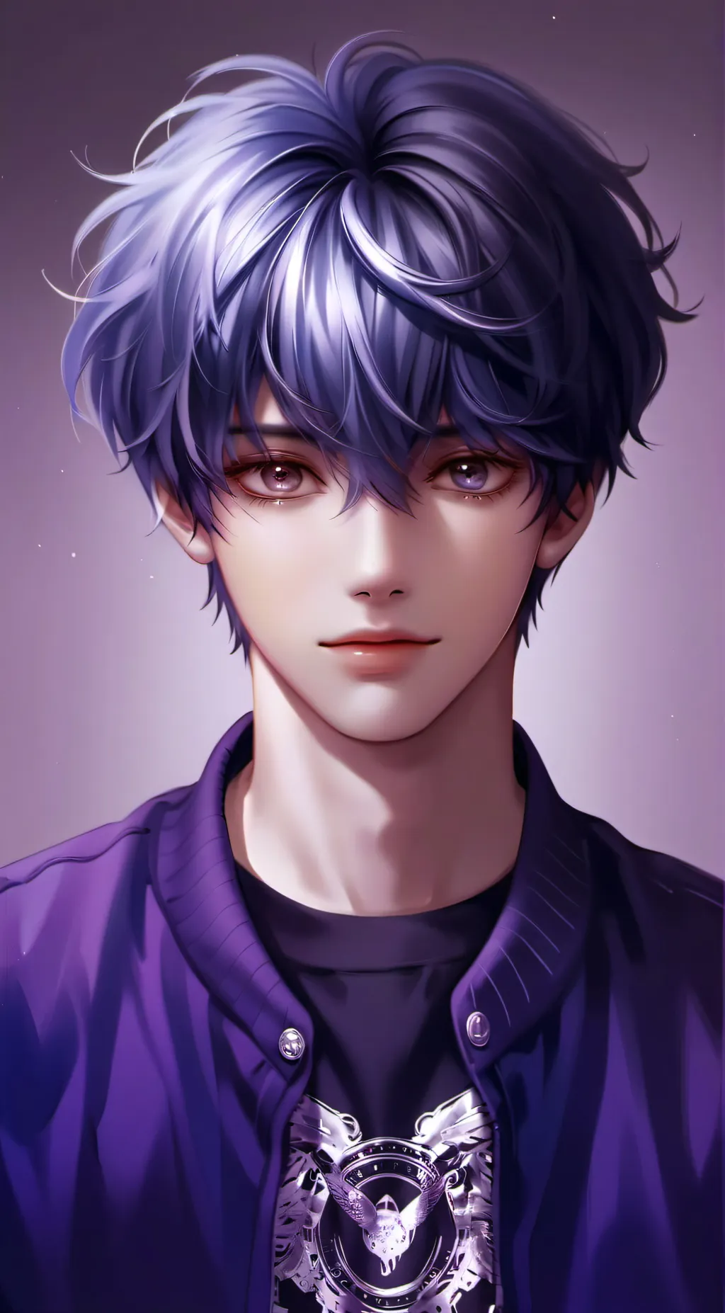 ai character: Purple  background
