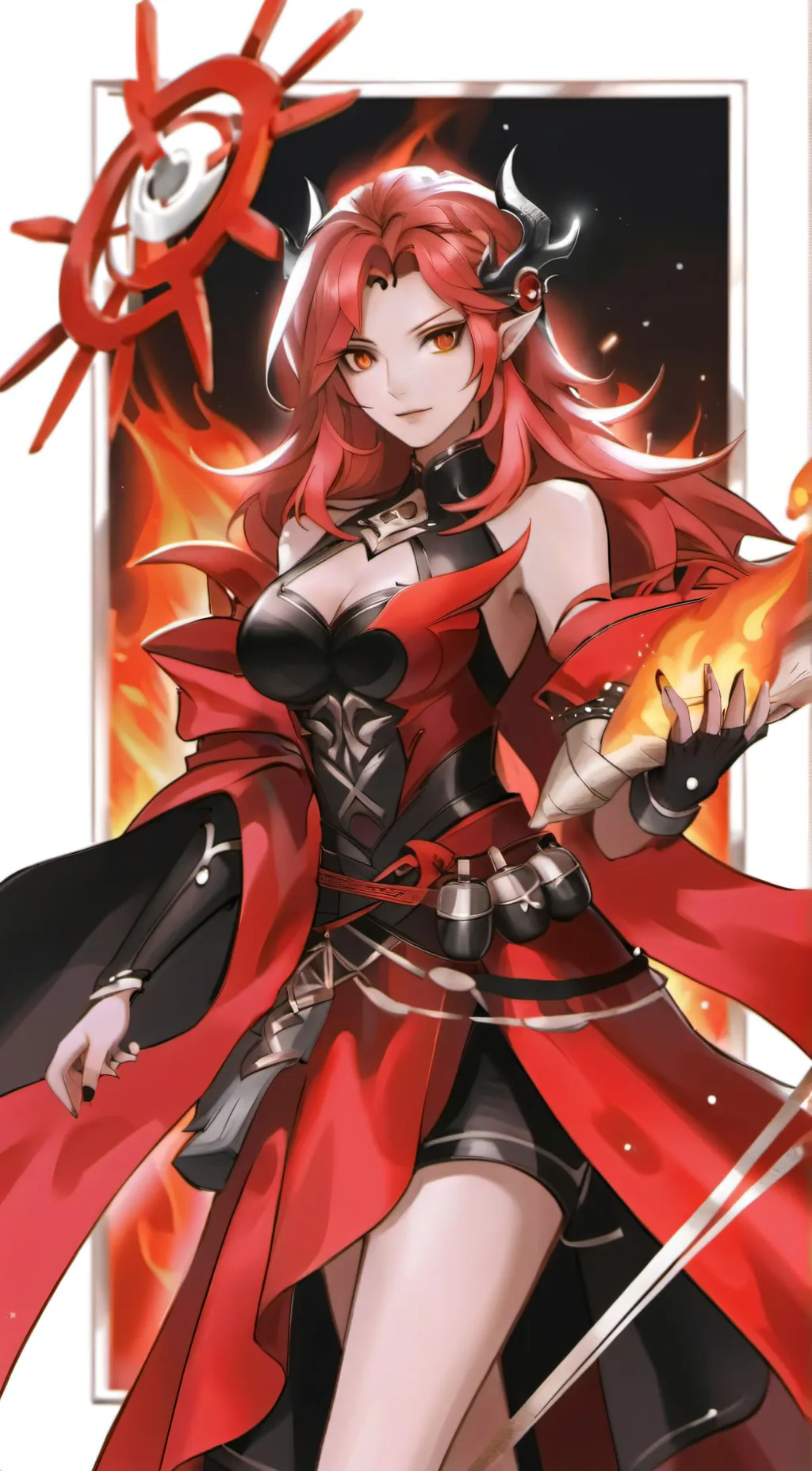 ai character: fire  background