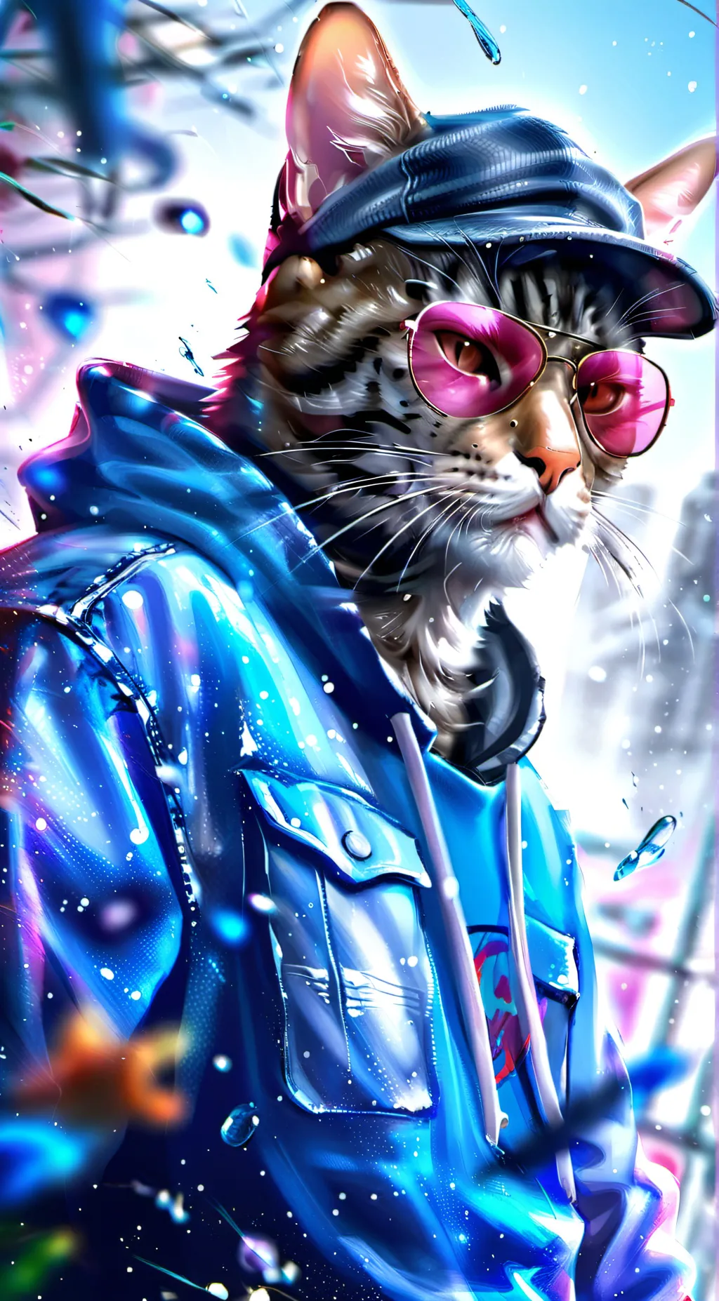 ai character: Red. background