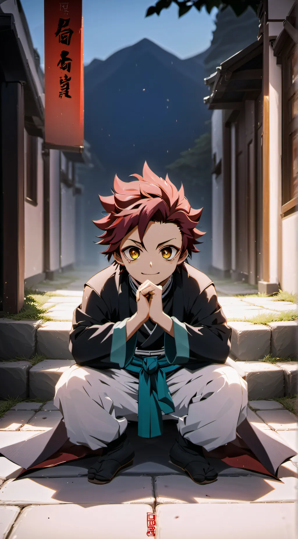 ai character: Tanjiro background