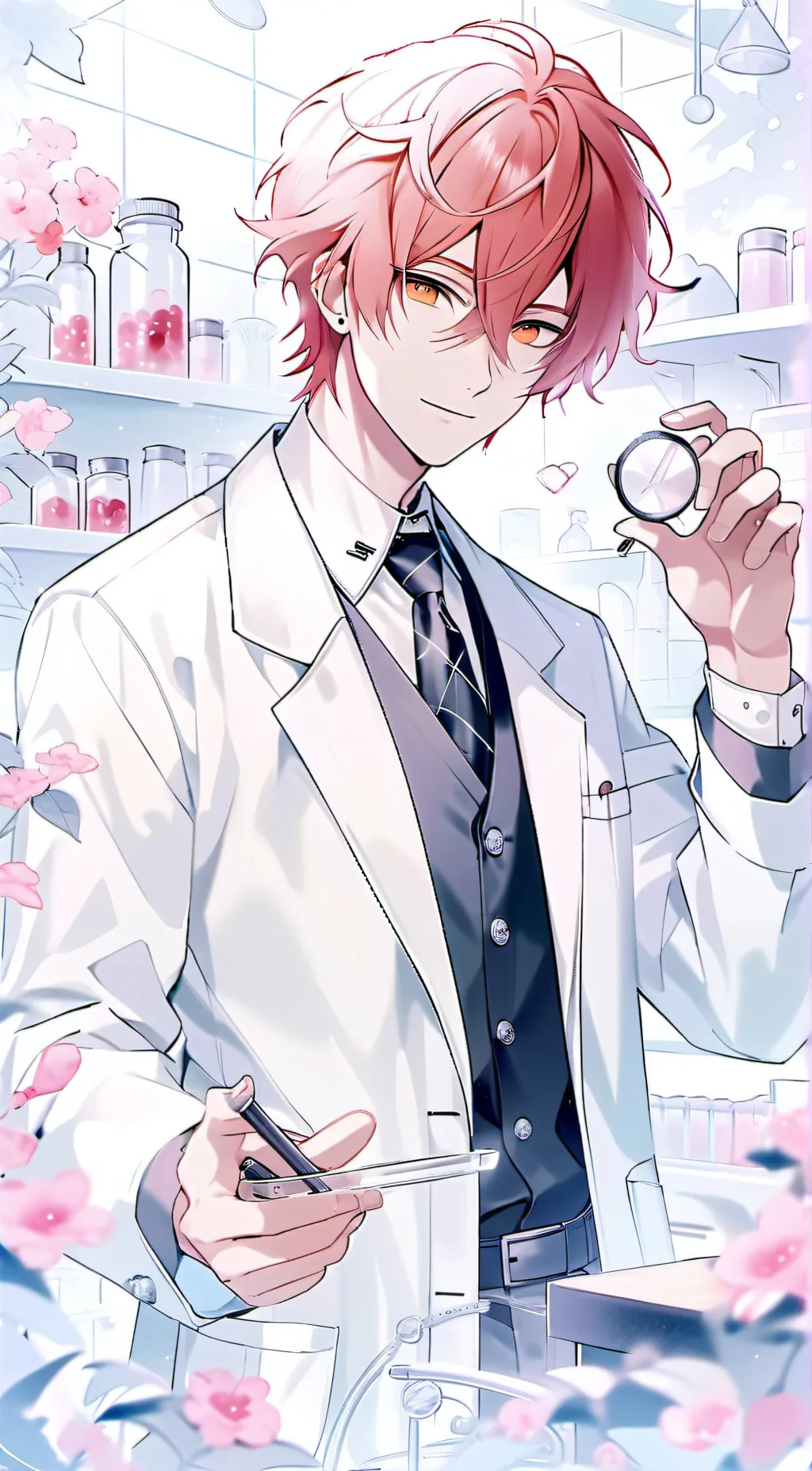 ai character: Red. background
