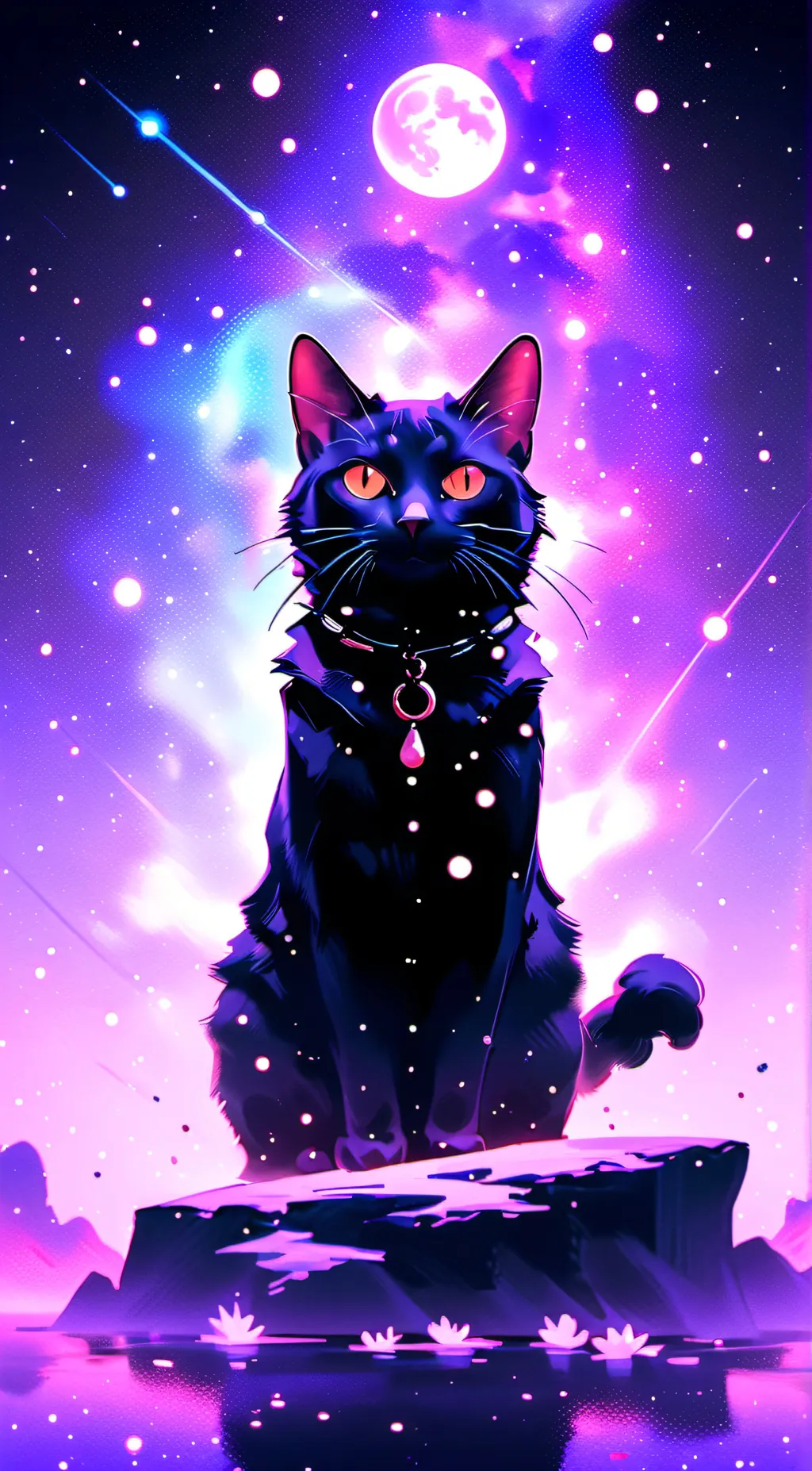 ai character: luna the magic cat background