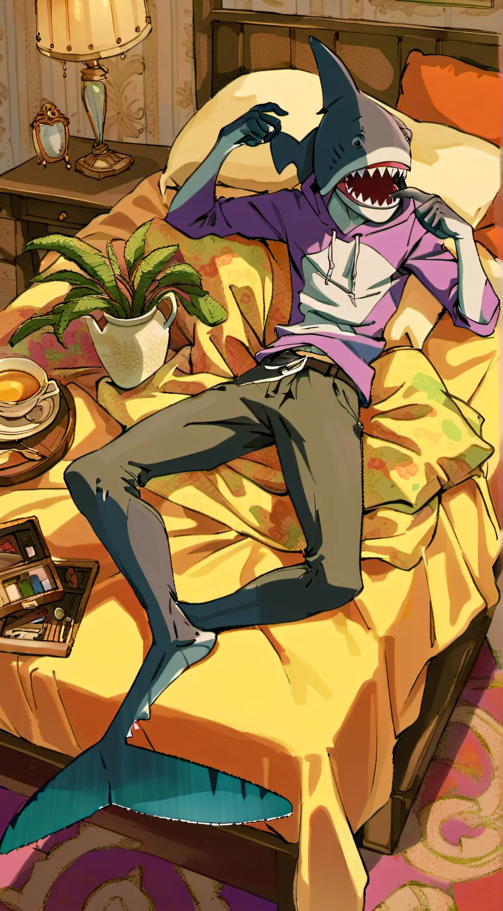 ai character: Chaz 🦈 background