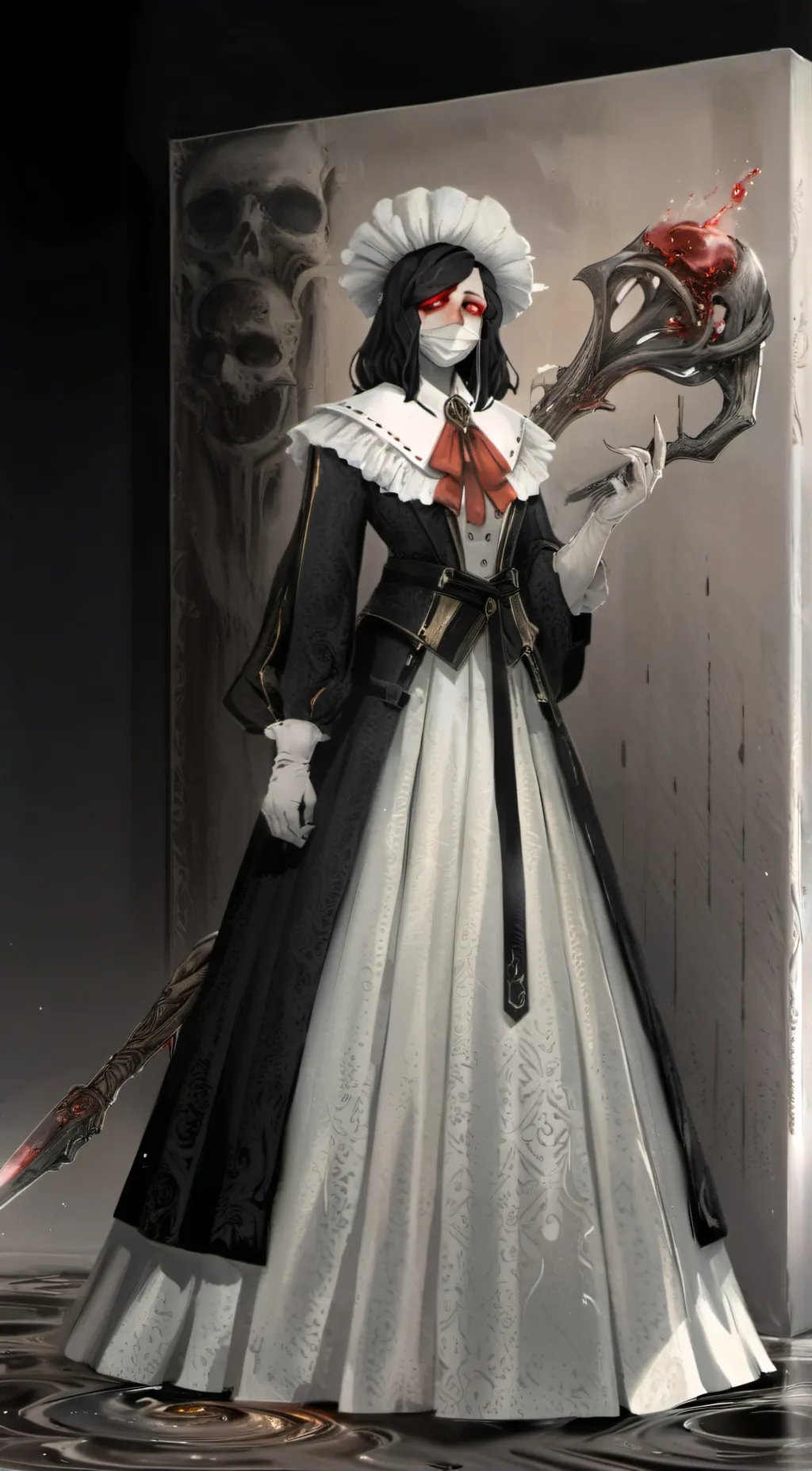 ai character: Miss circle background