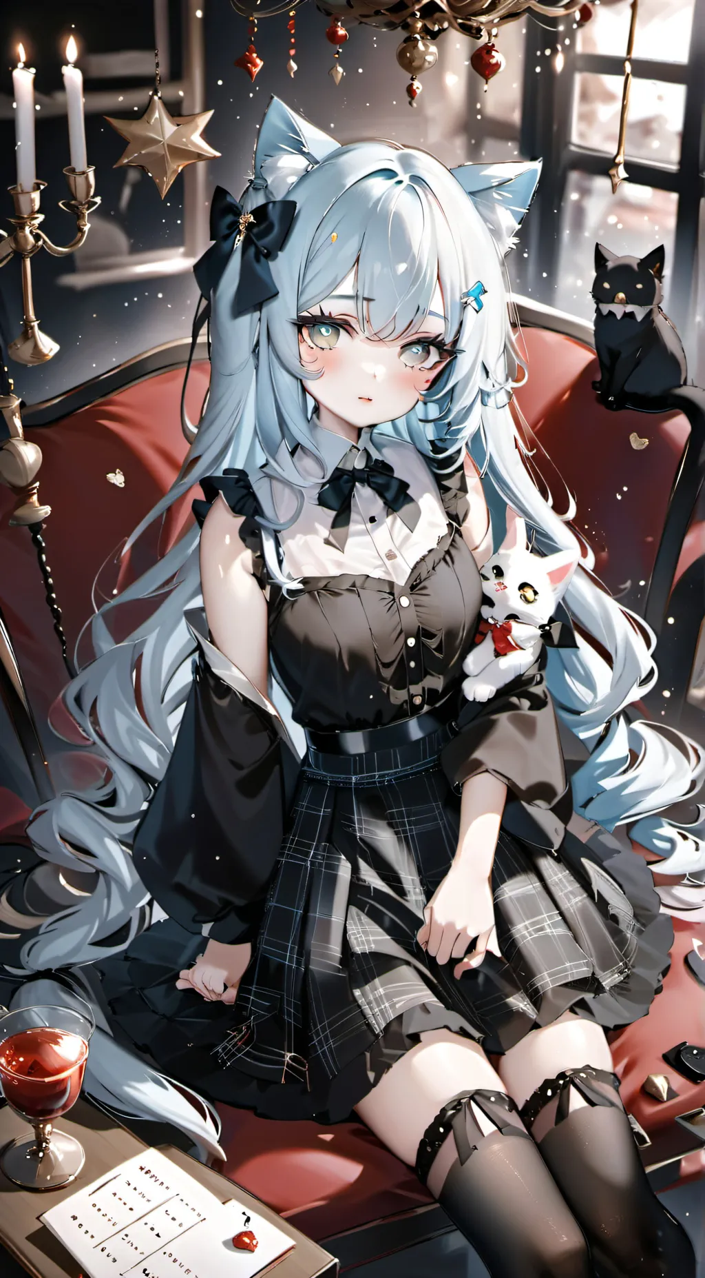 ai character: uwu cat air pump  background