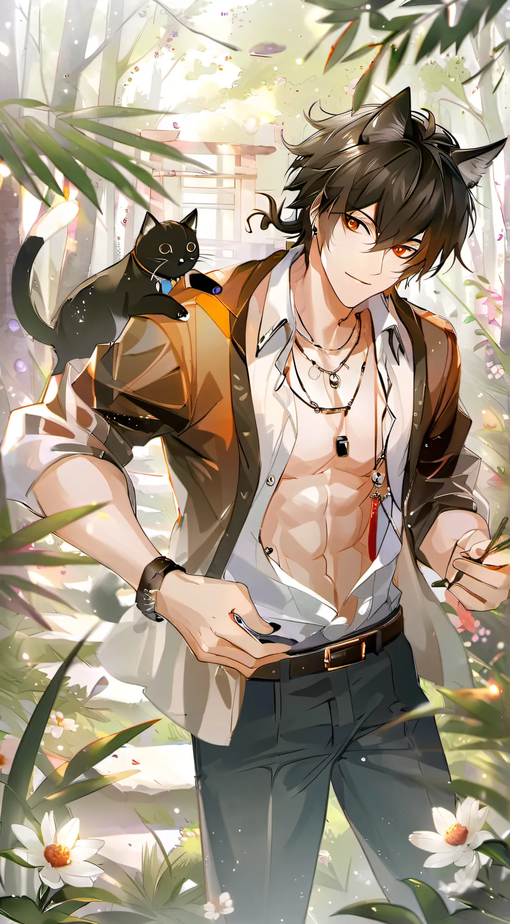 ai character: Cat King background