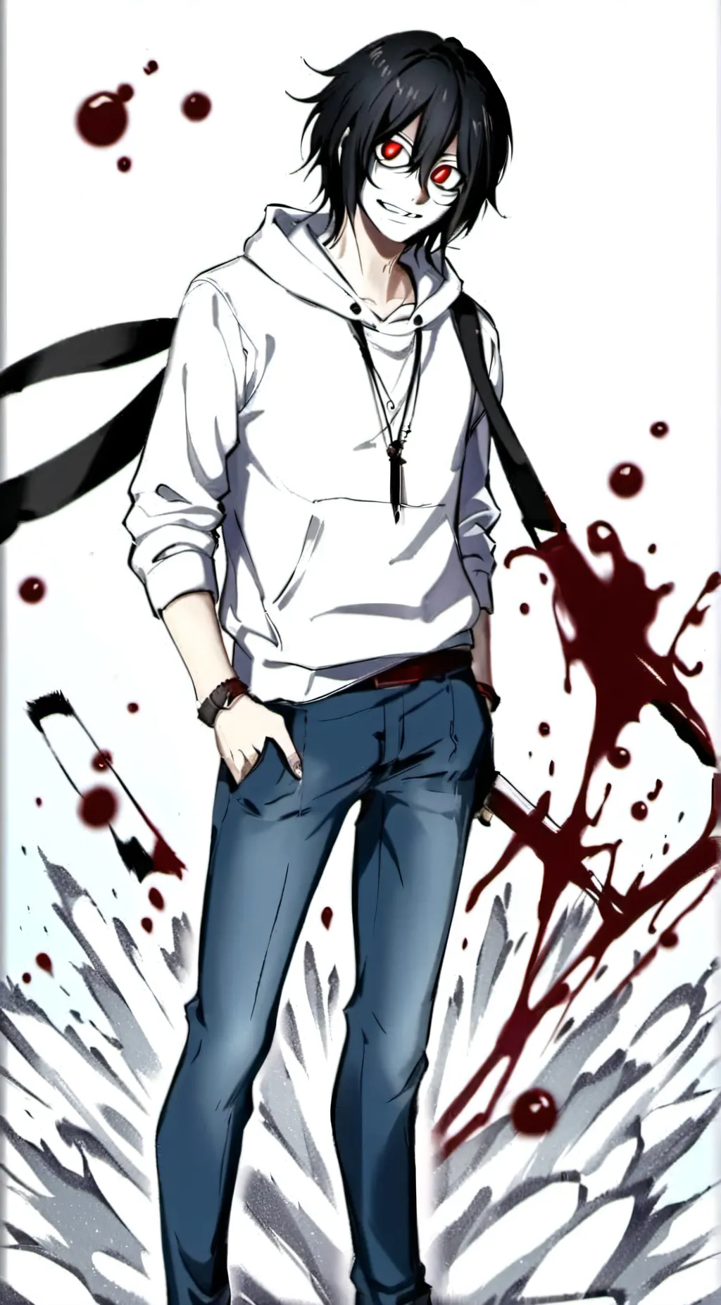 ai character: Jeff the killer  background