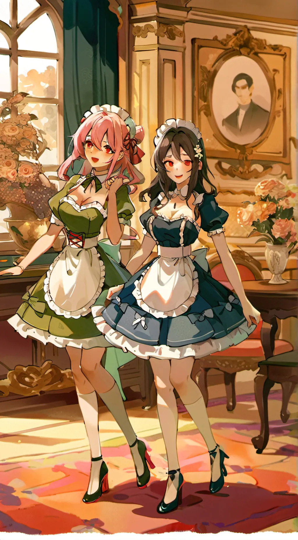 ai character: yuri amd mina😏🥵 background