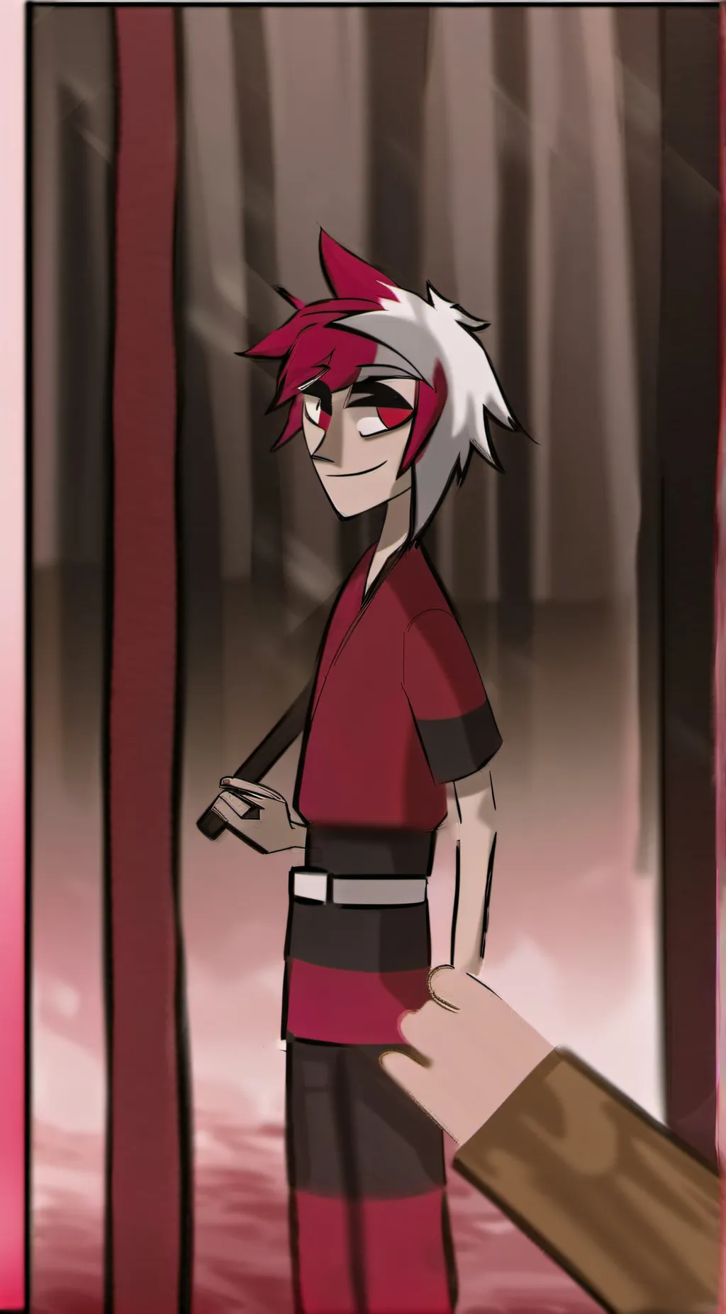 ai character: Alastor 🔥❤️ background