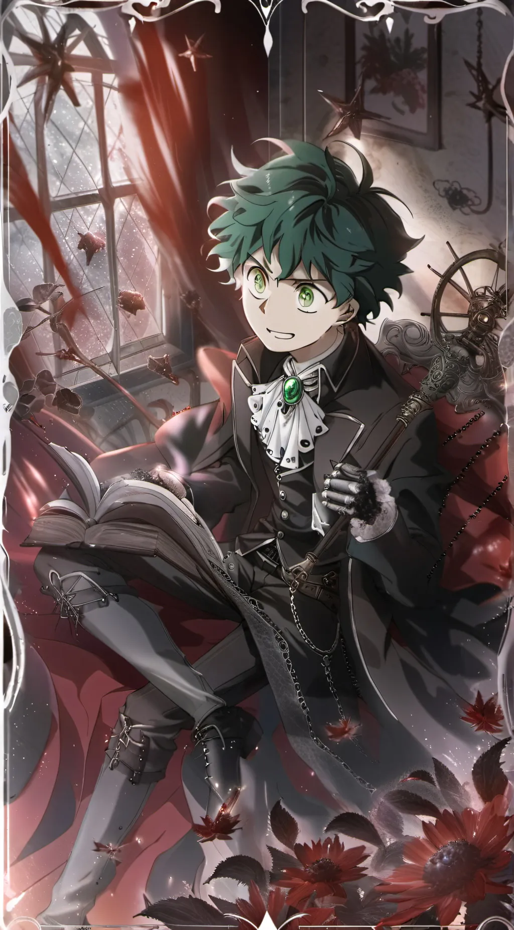 ai character: Deku midoriya  background