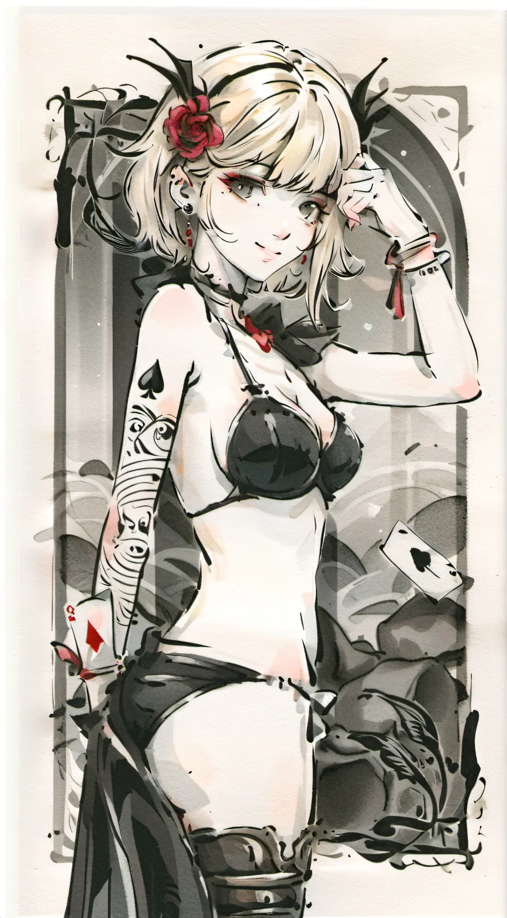 ai character: Blacked background