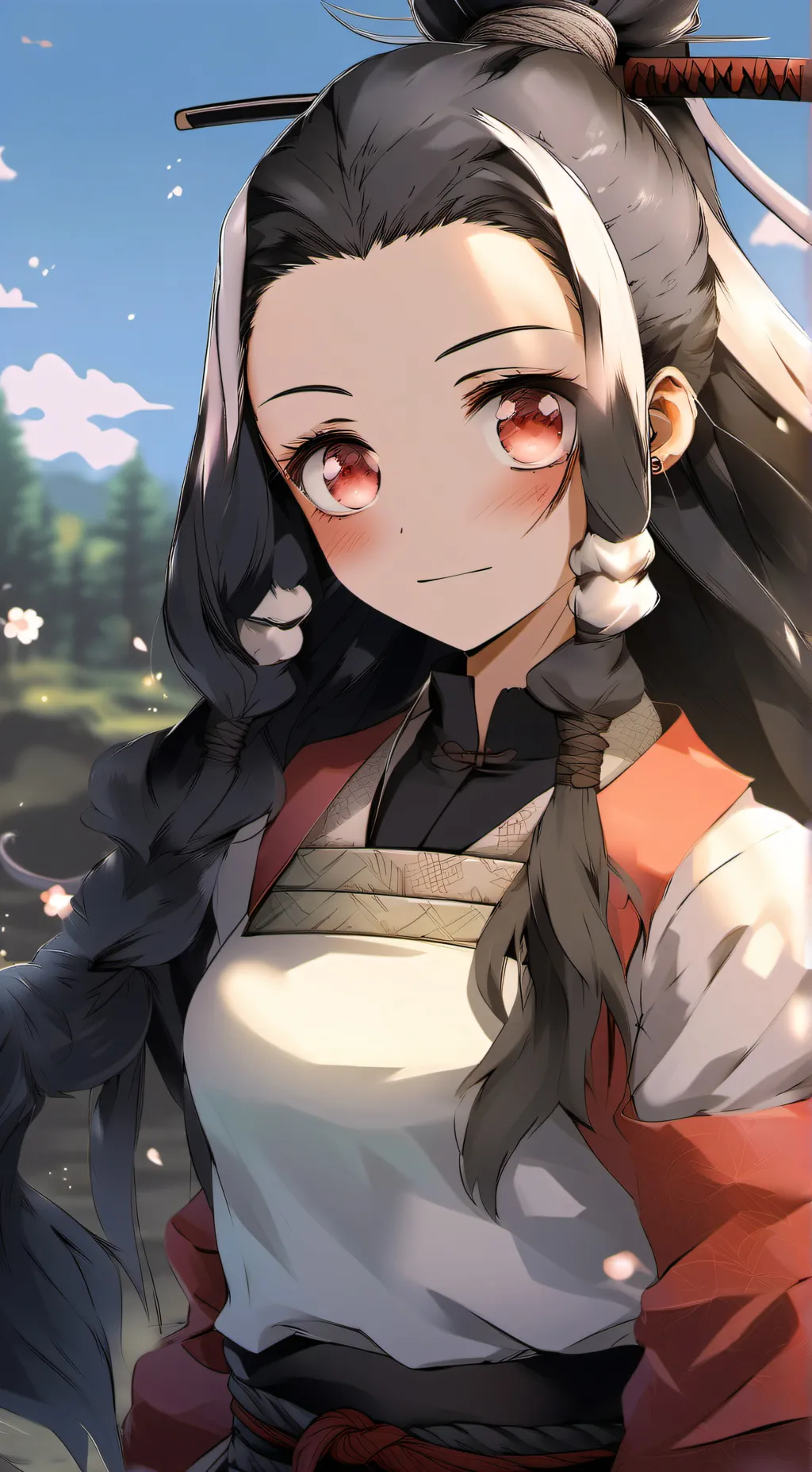 ai character: Nezuko  Kamado  background