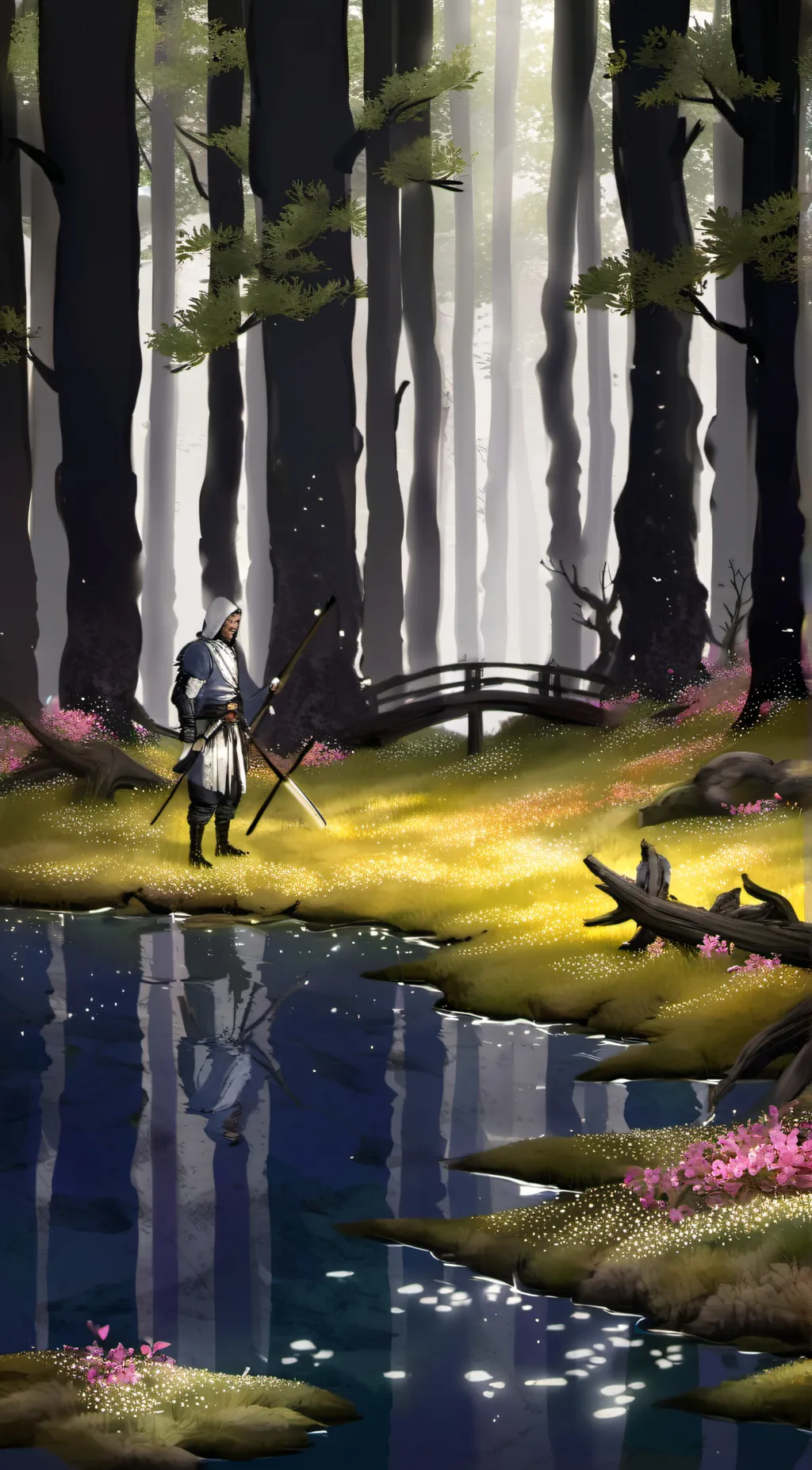 ai character: Love in the air background