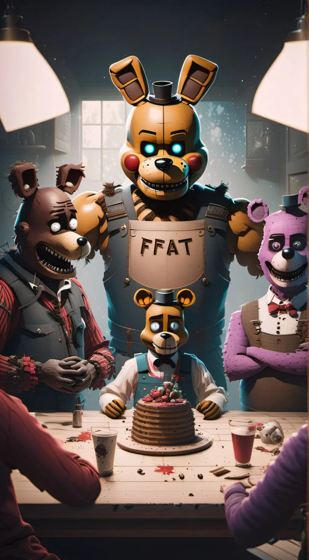 ai character: Fnaf bc im bored background
