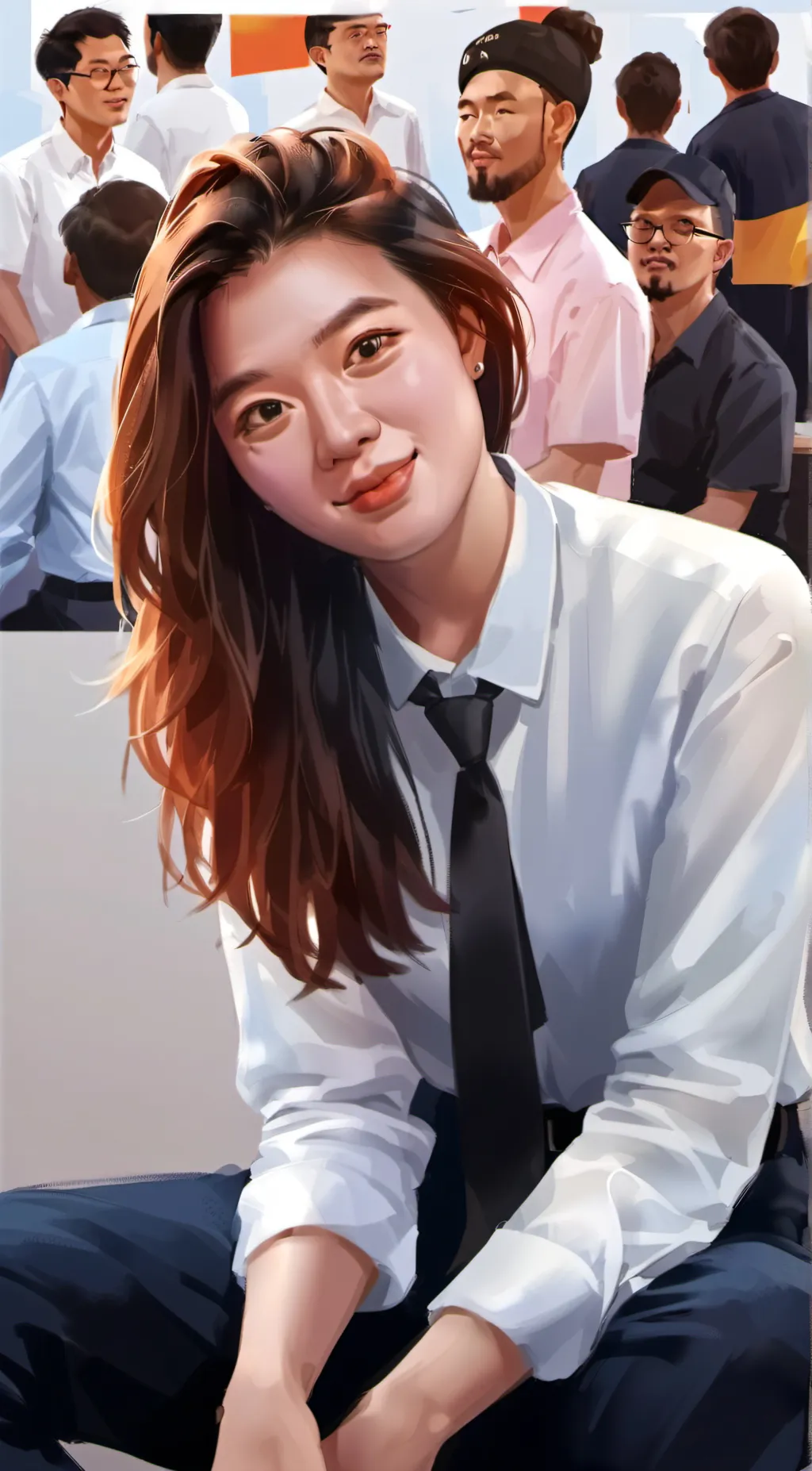 ai character: Cath background