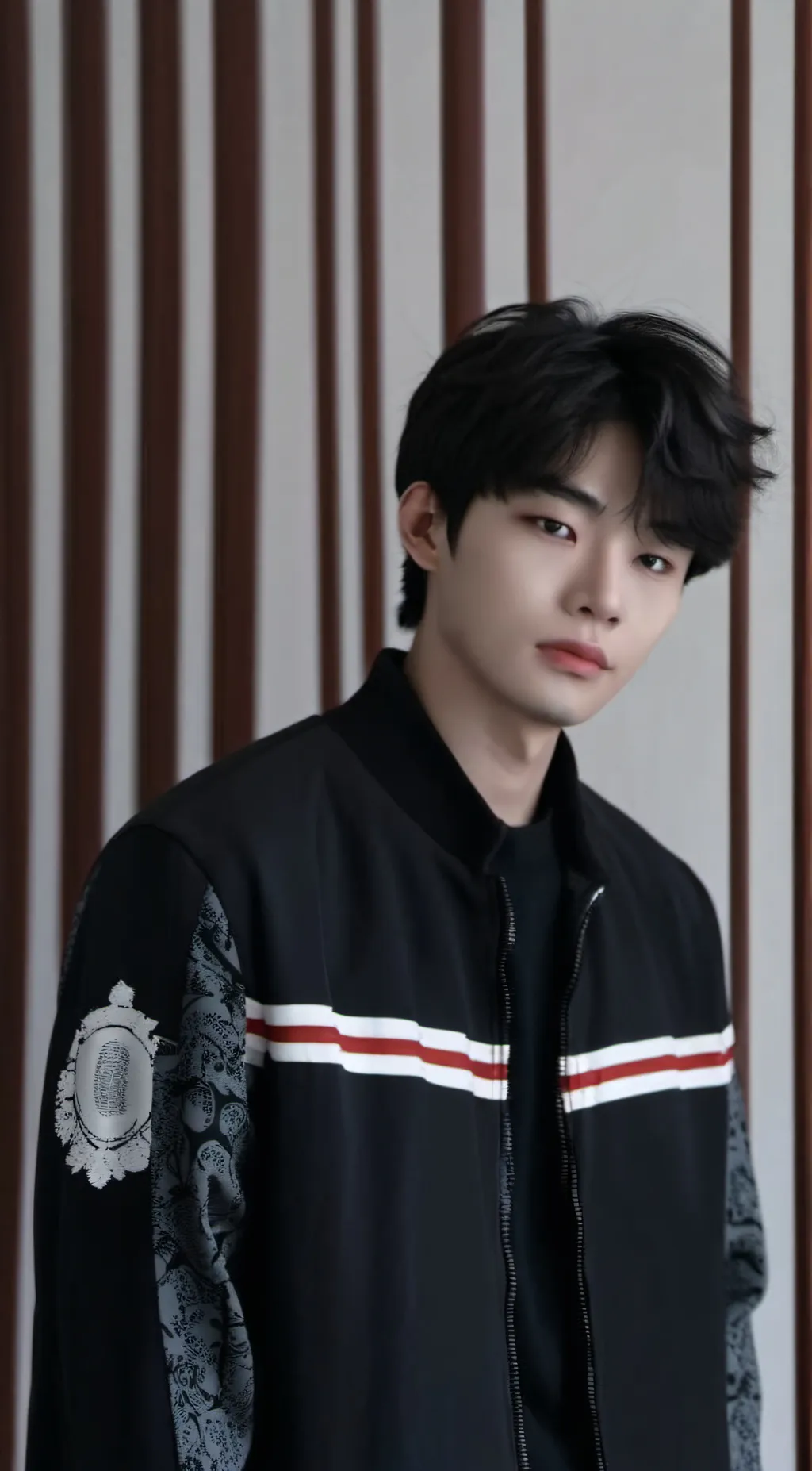 ai character: jeongin(biker boy) background