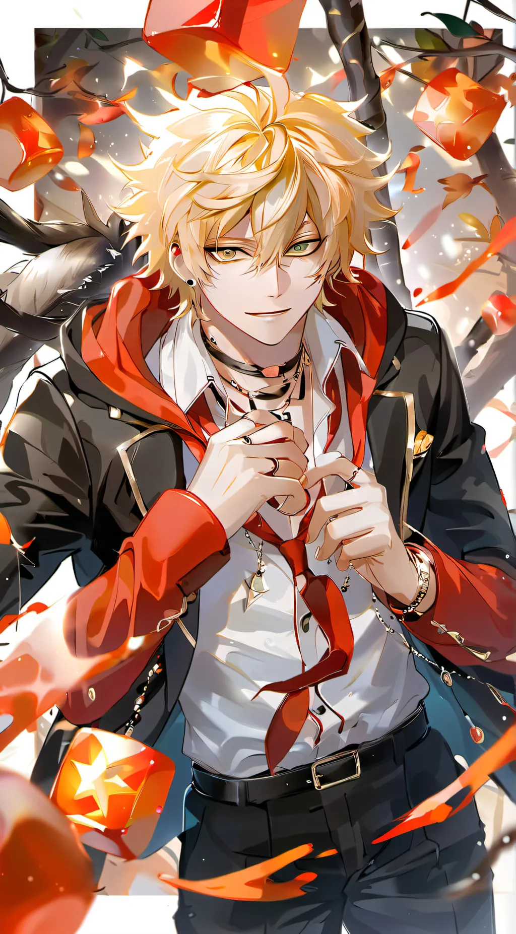 ai character: Bakugo Katsuki background