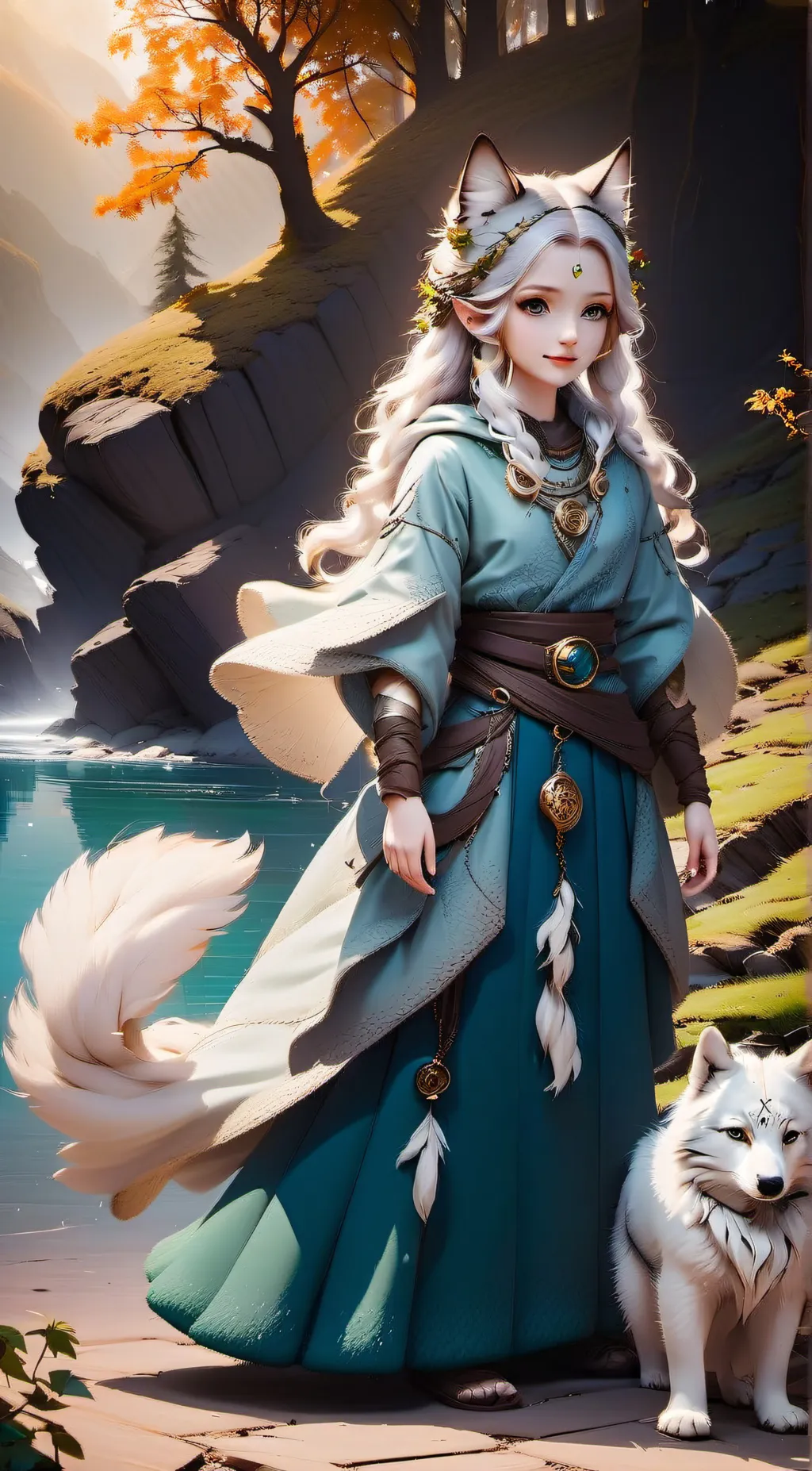 ai character: Aurora background