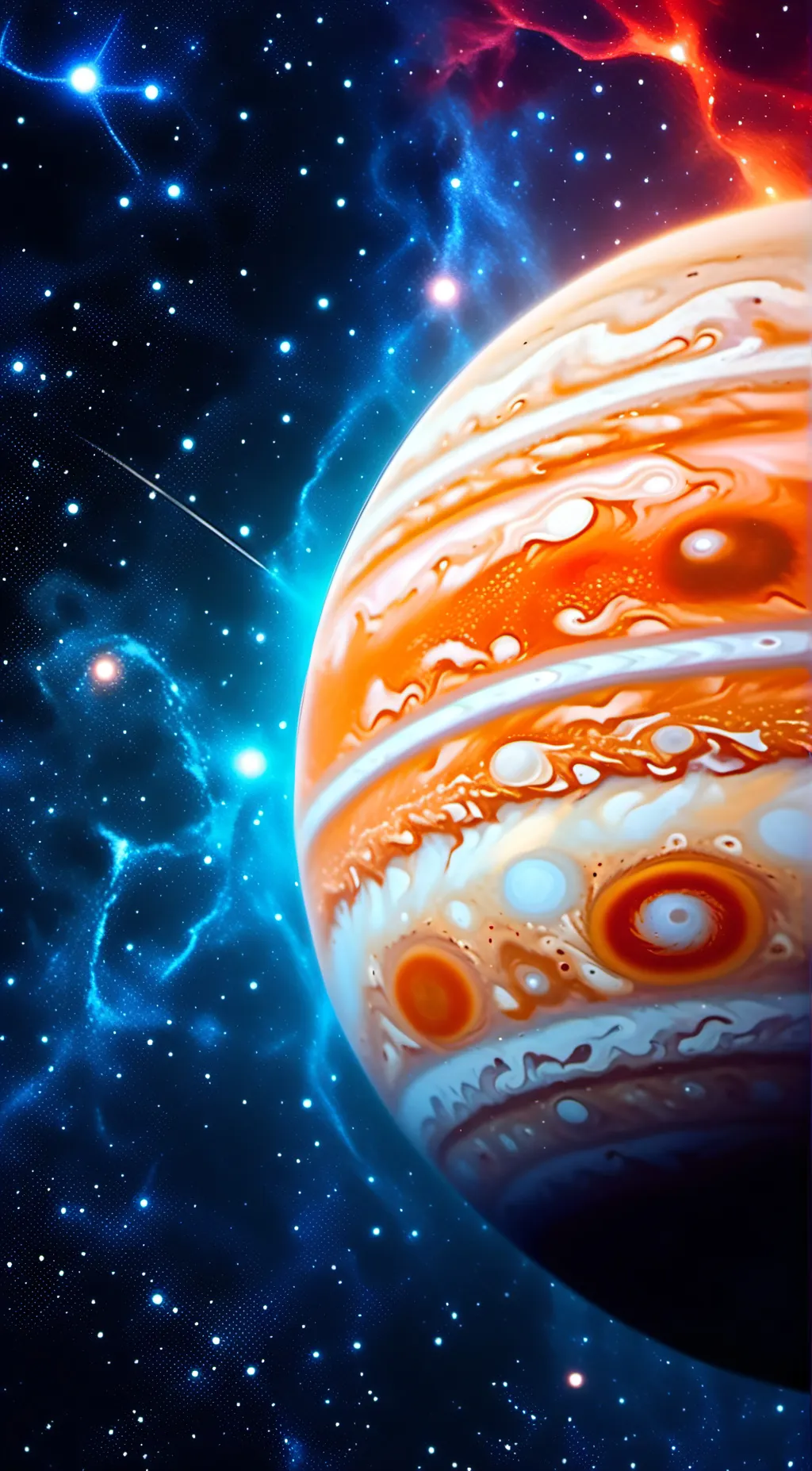 ai character: Jupiter is hungry  background