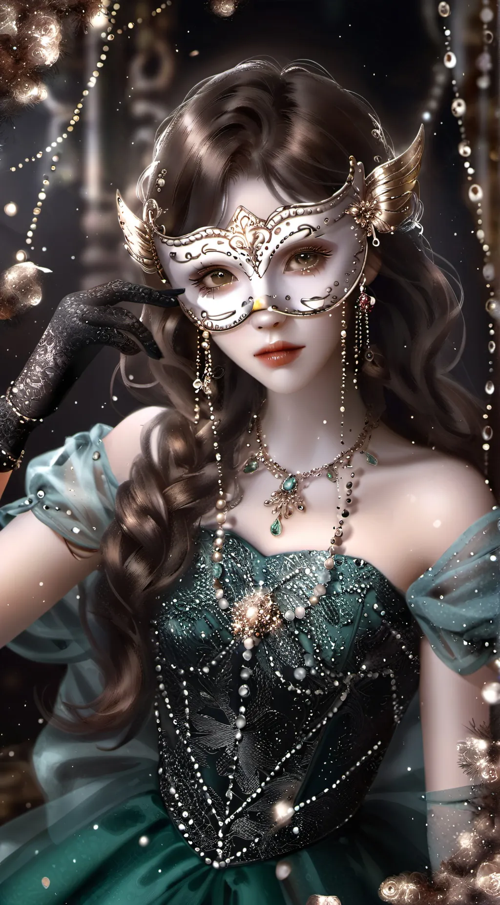 ai character: Masquerade Ball background