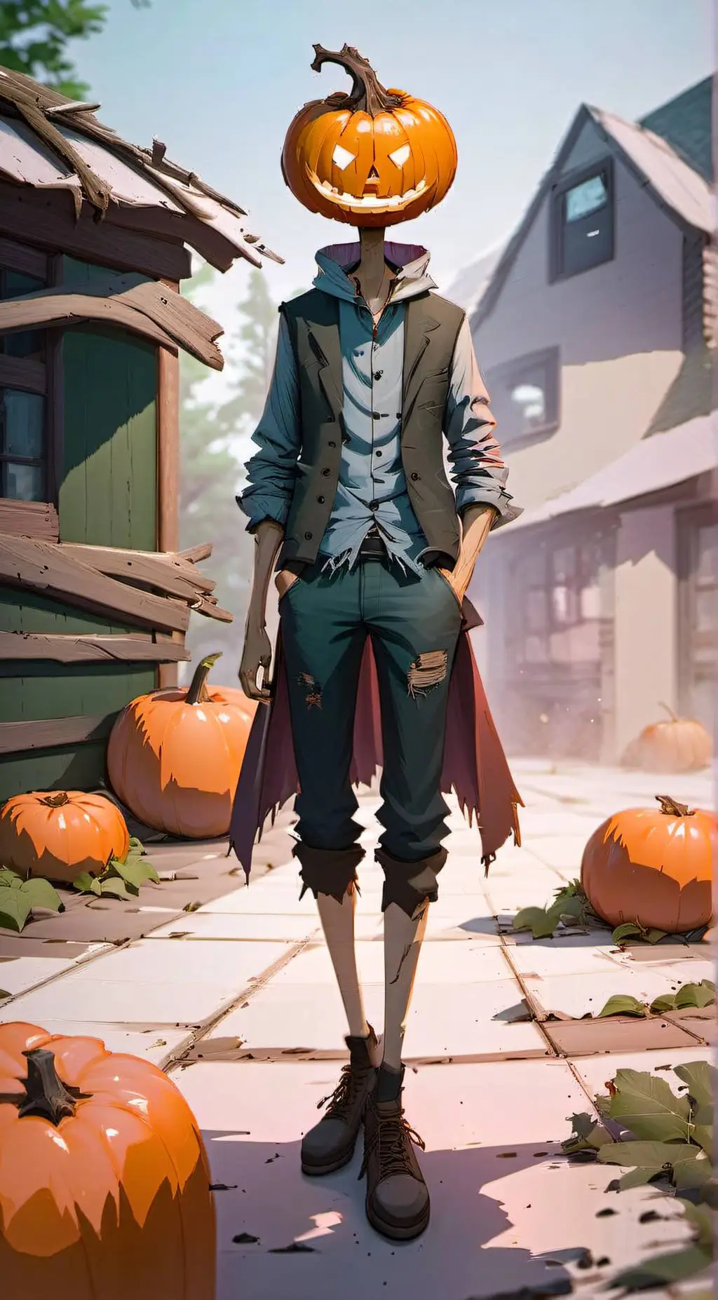 ai character: Jack Pumpkinhead background