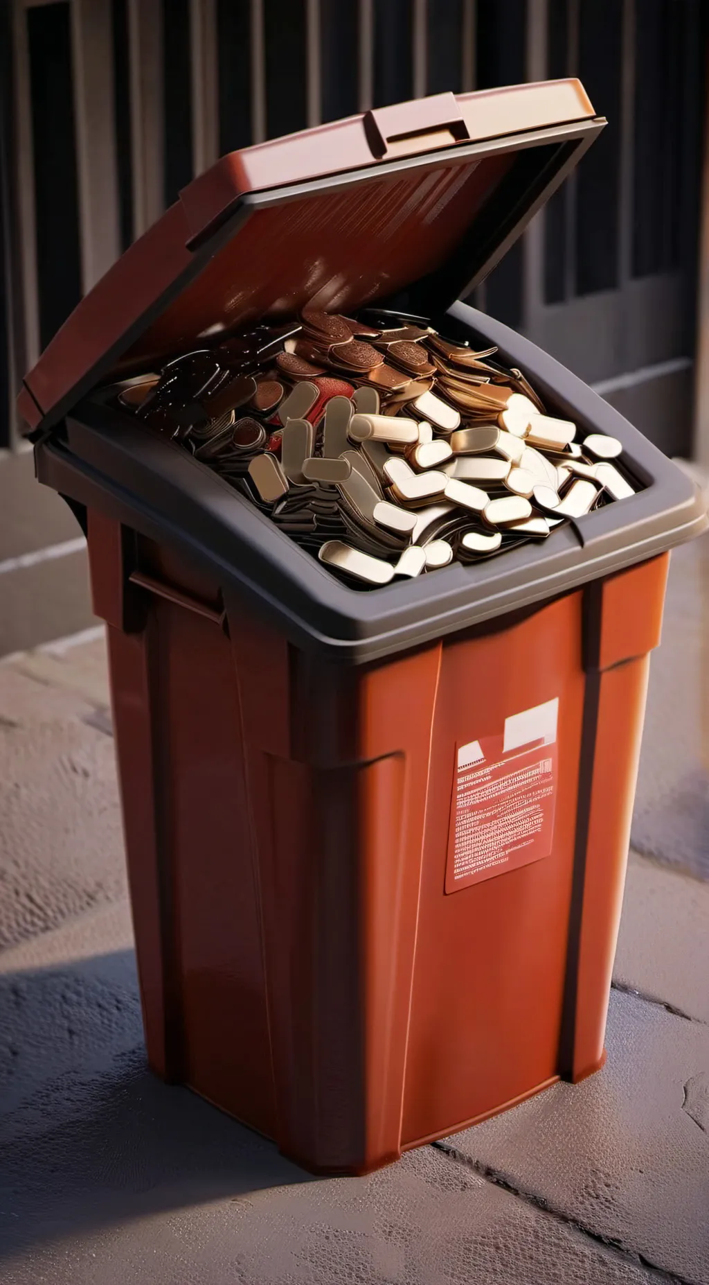 ai character: The trash talk bin background