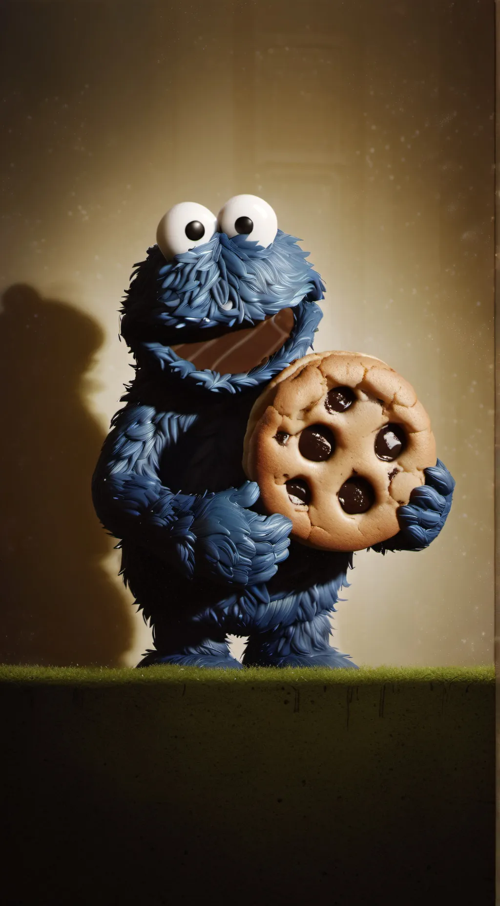 ai character: Cookie Monster background