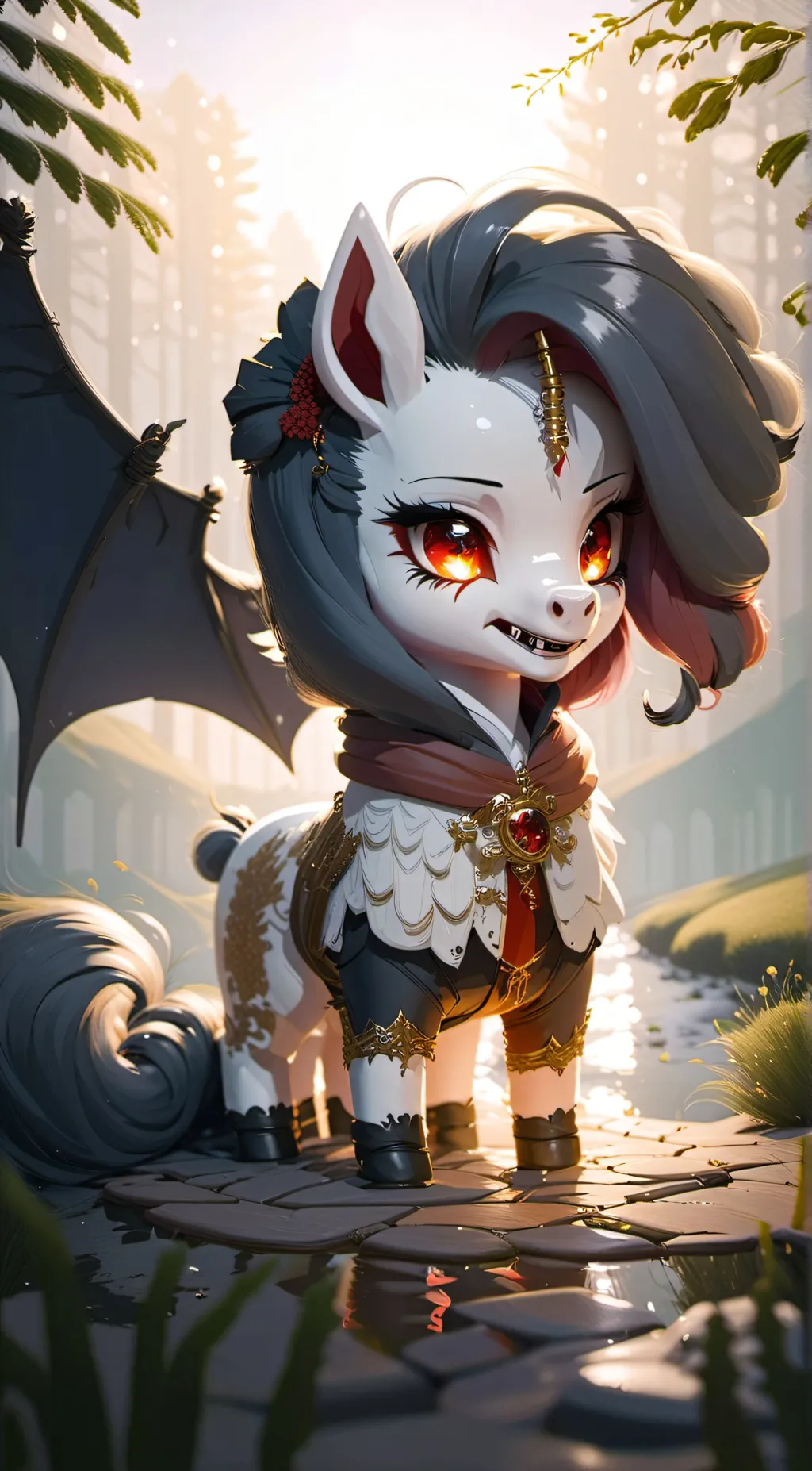 ai character: mlp vampire virus background