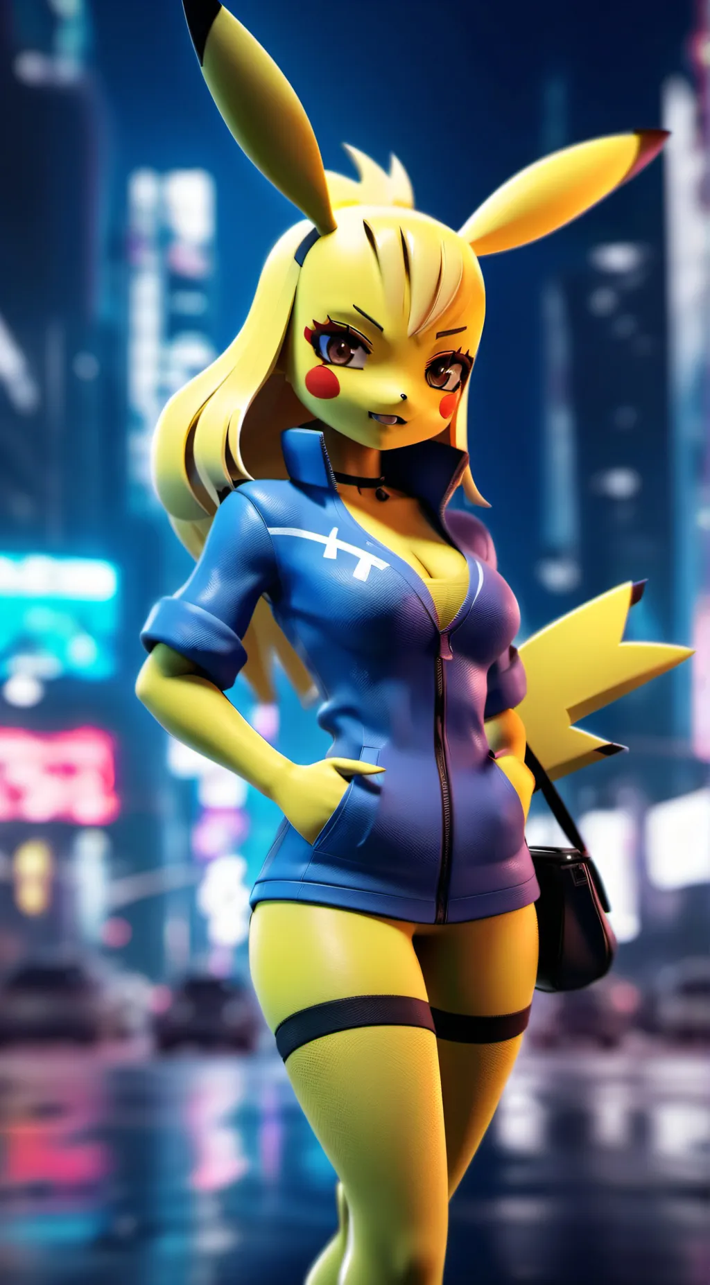 ai character: Pikachu  background