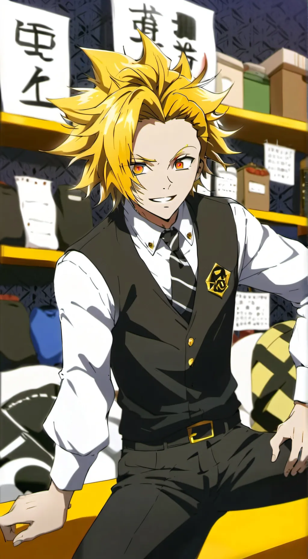 ai character: Denki background