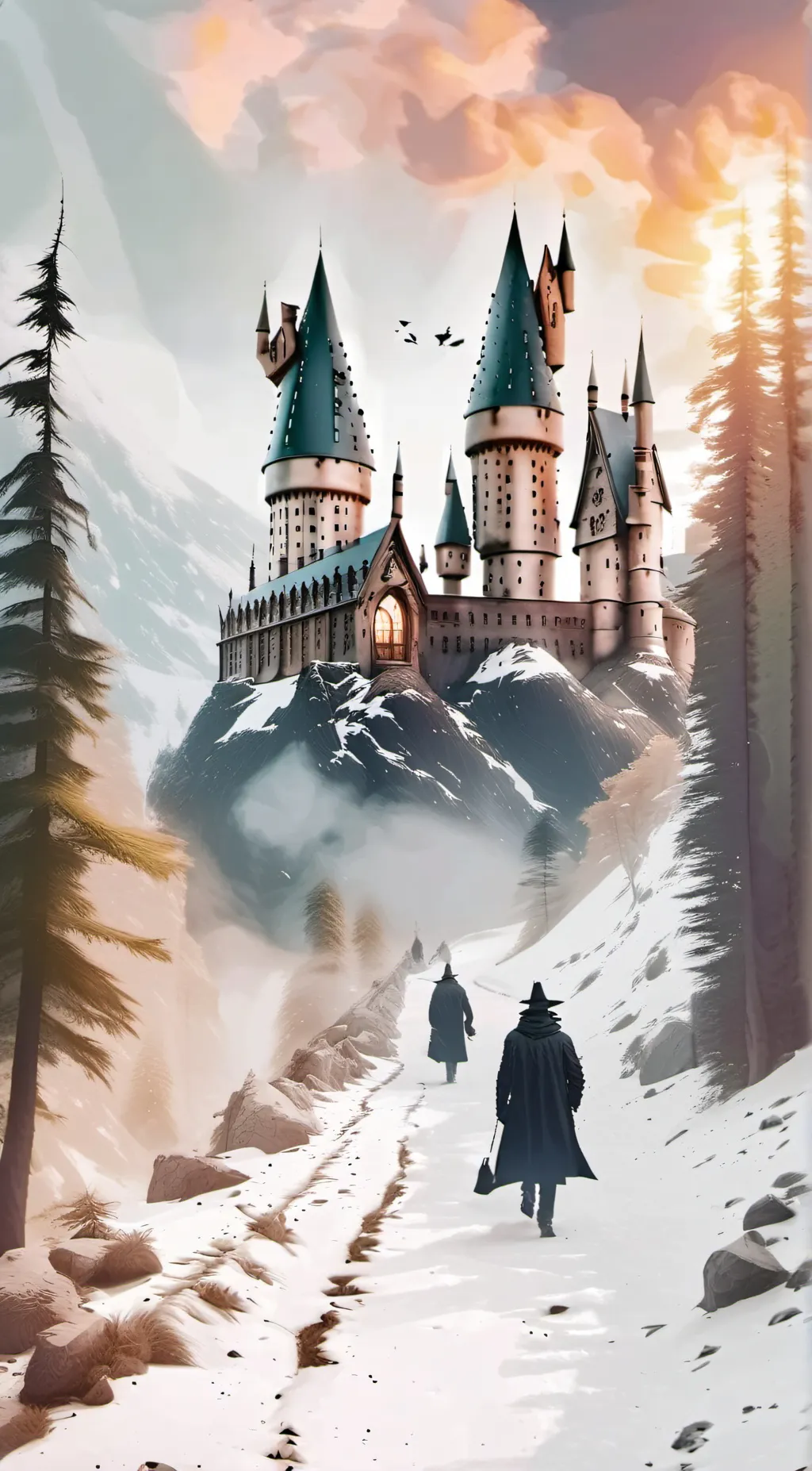 ai character: Hogwarts school background