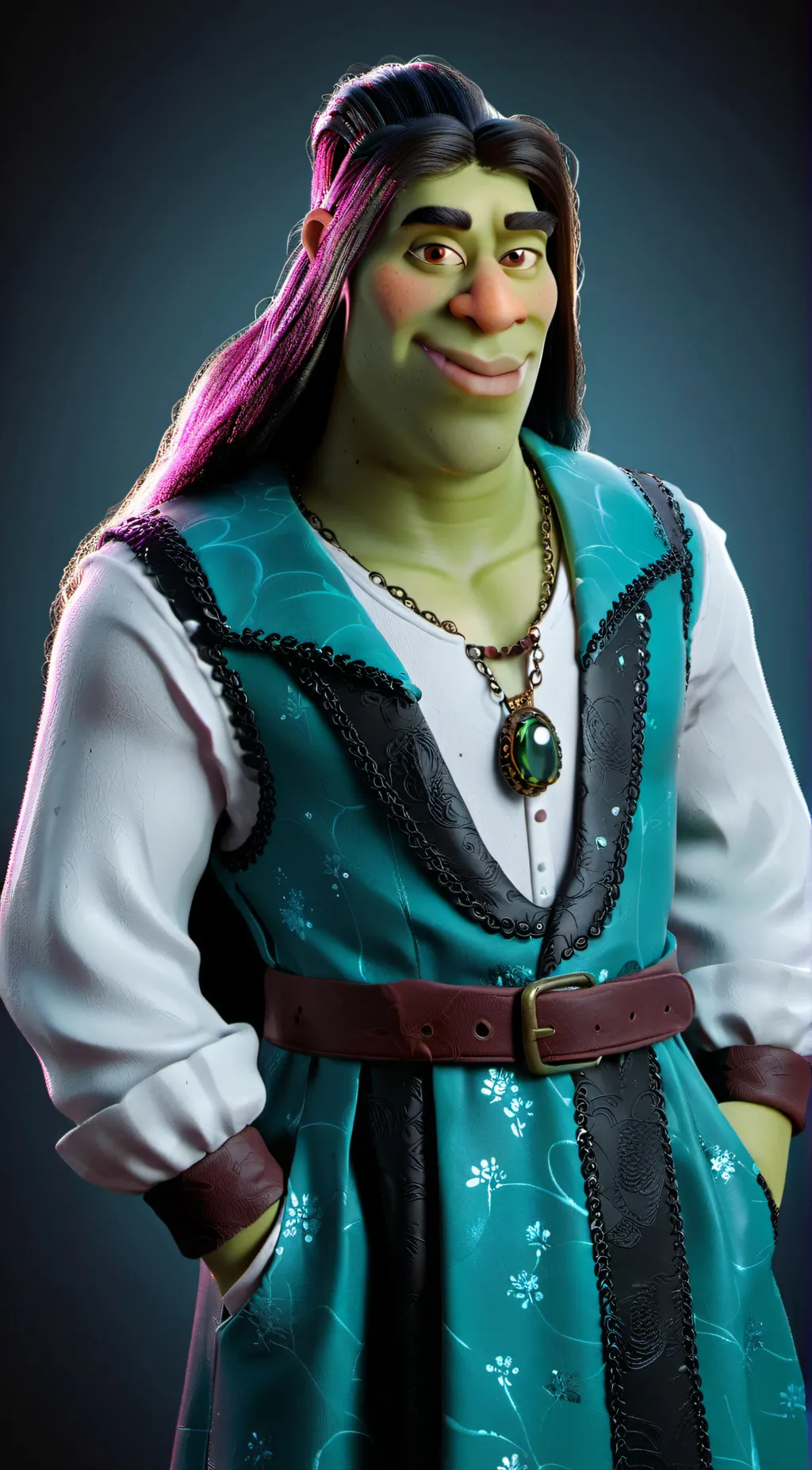 ai character: Materialgjrl shrek background
