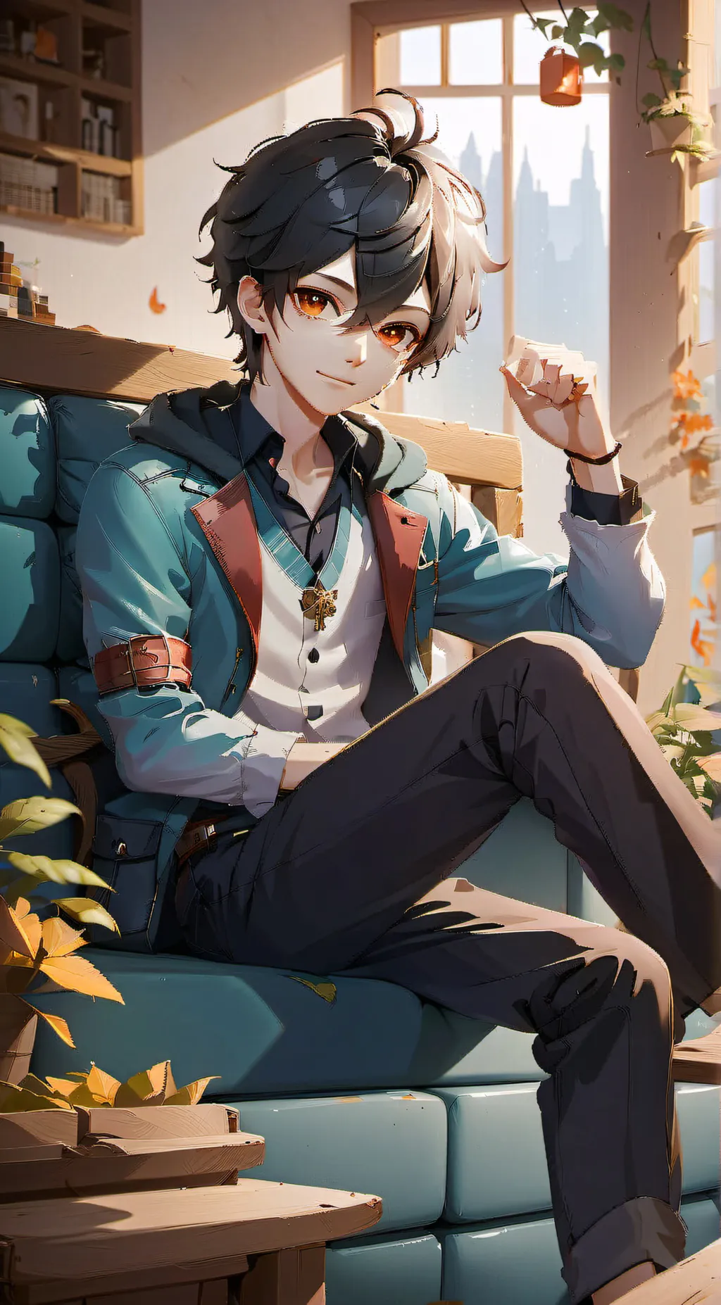 ai character: Leo background