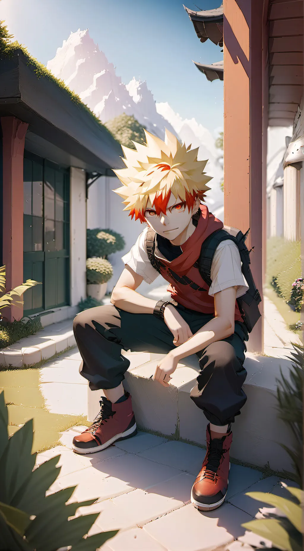 ai character: bakugo  background