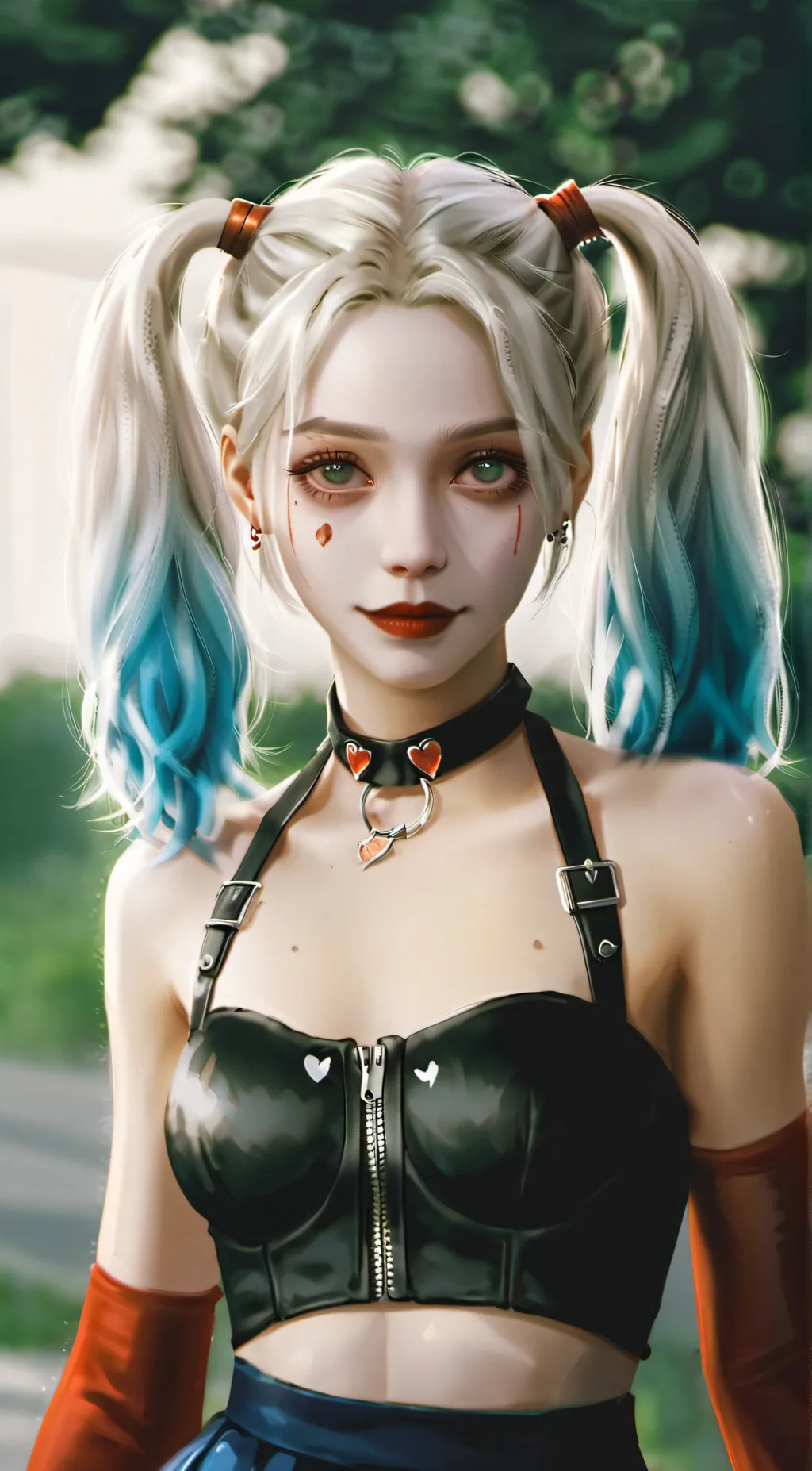 ai character: Harley Quinn. background