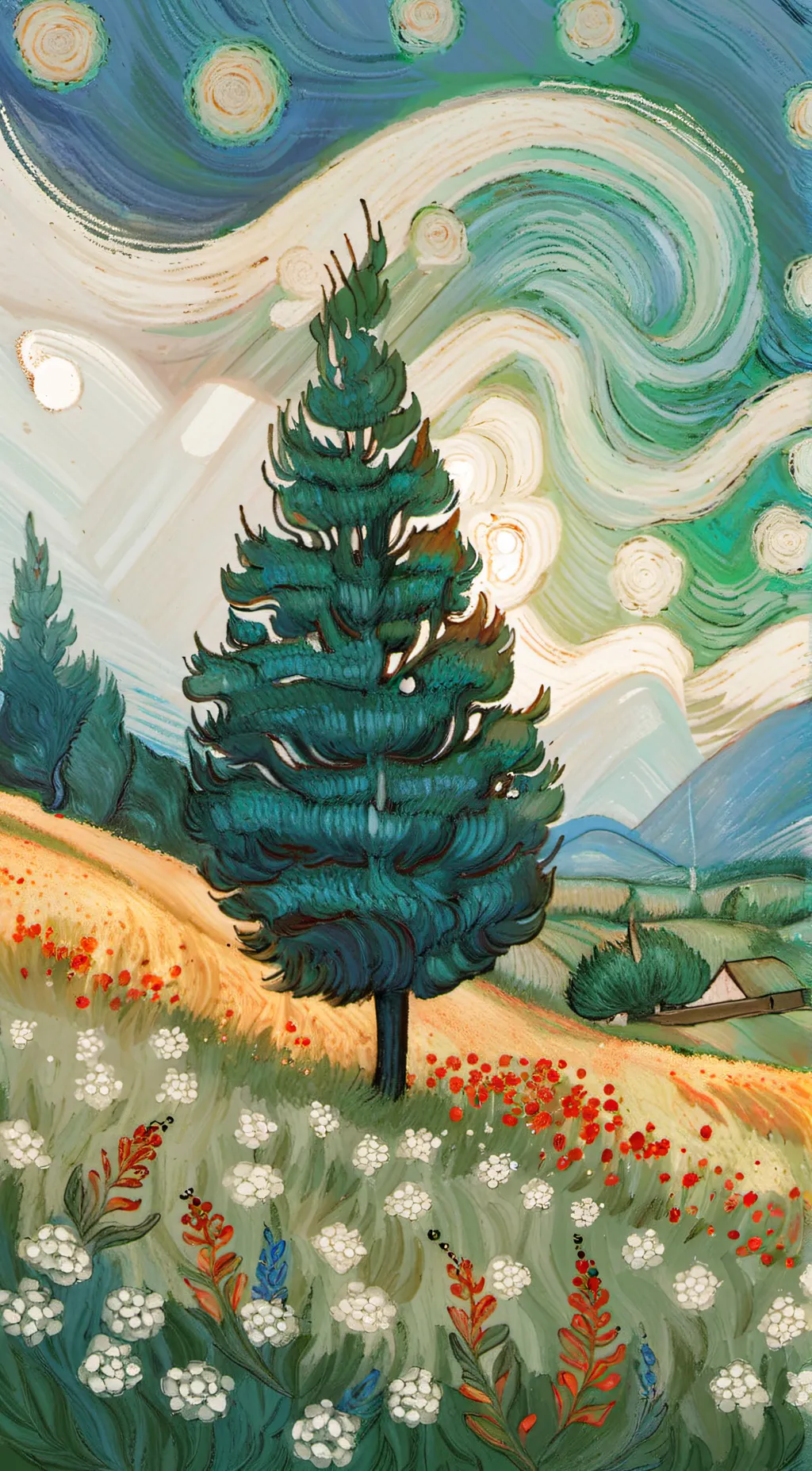 ai character: Tree background