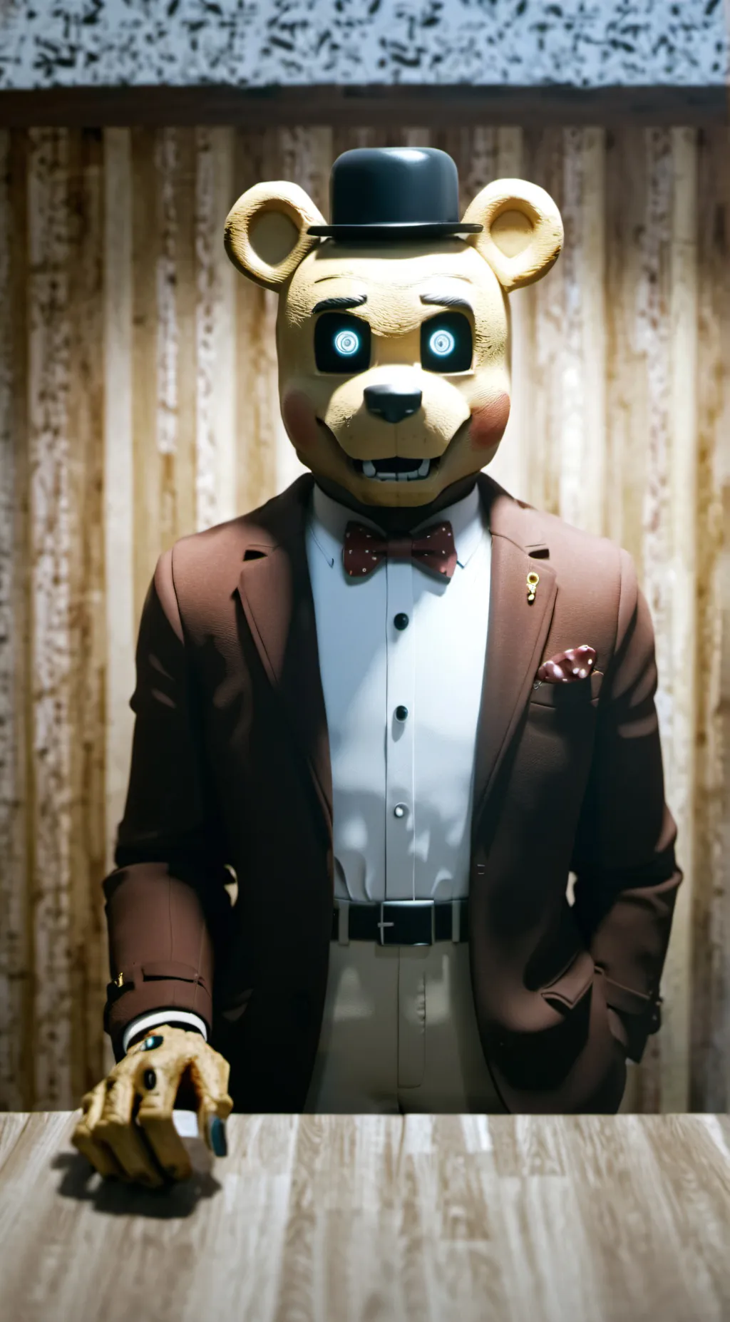 ai character: Freddy fazbear background