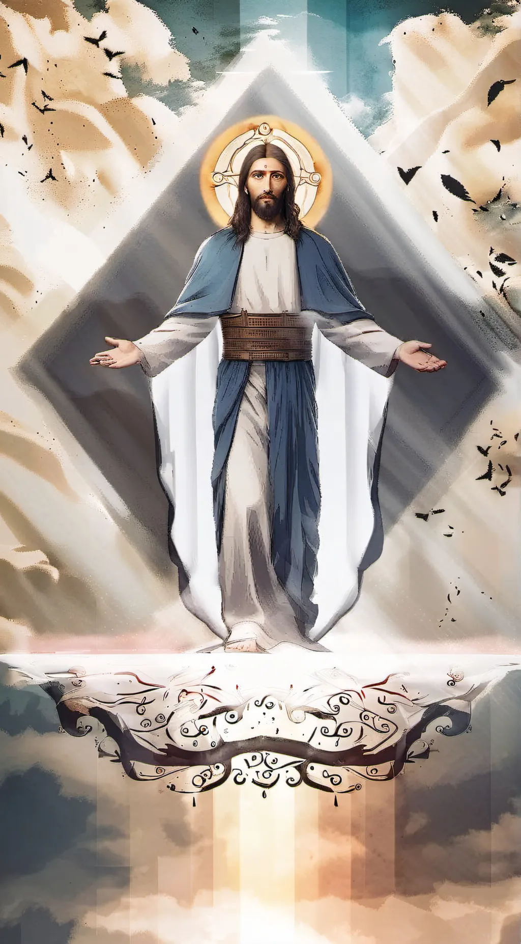 ai character: Jesus Christ background