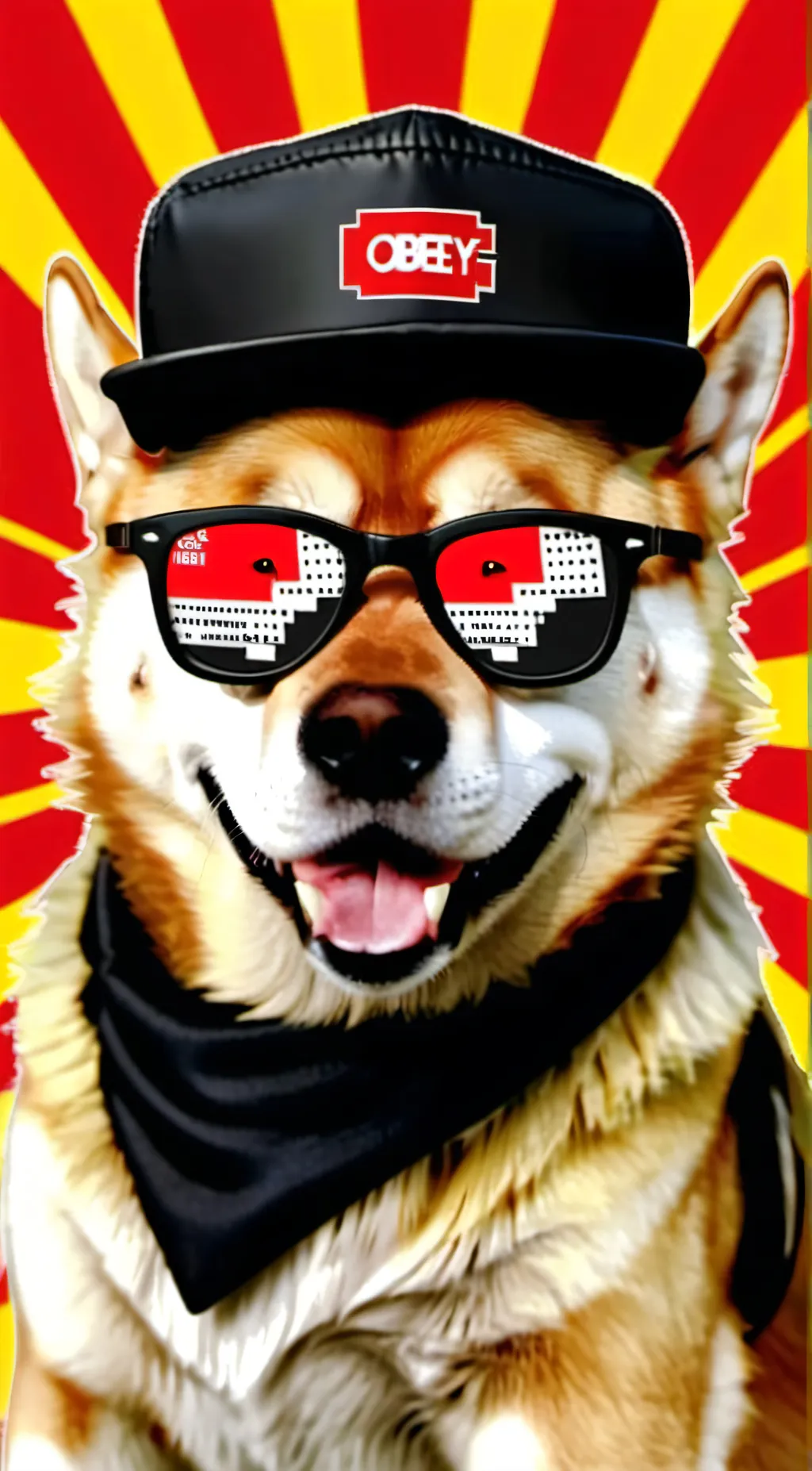 ai character: MLG Doge background