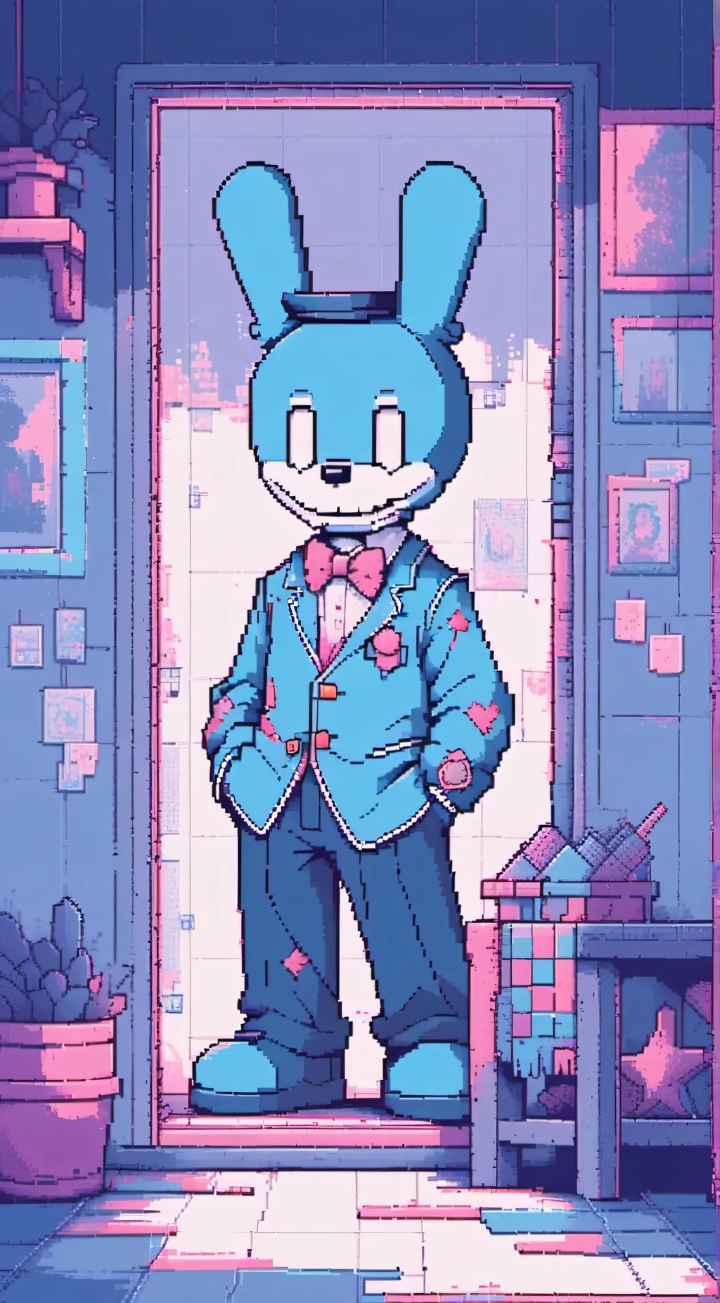ai character: toy bonnie background