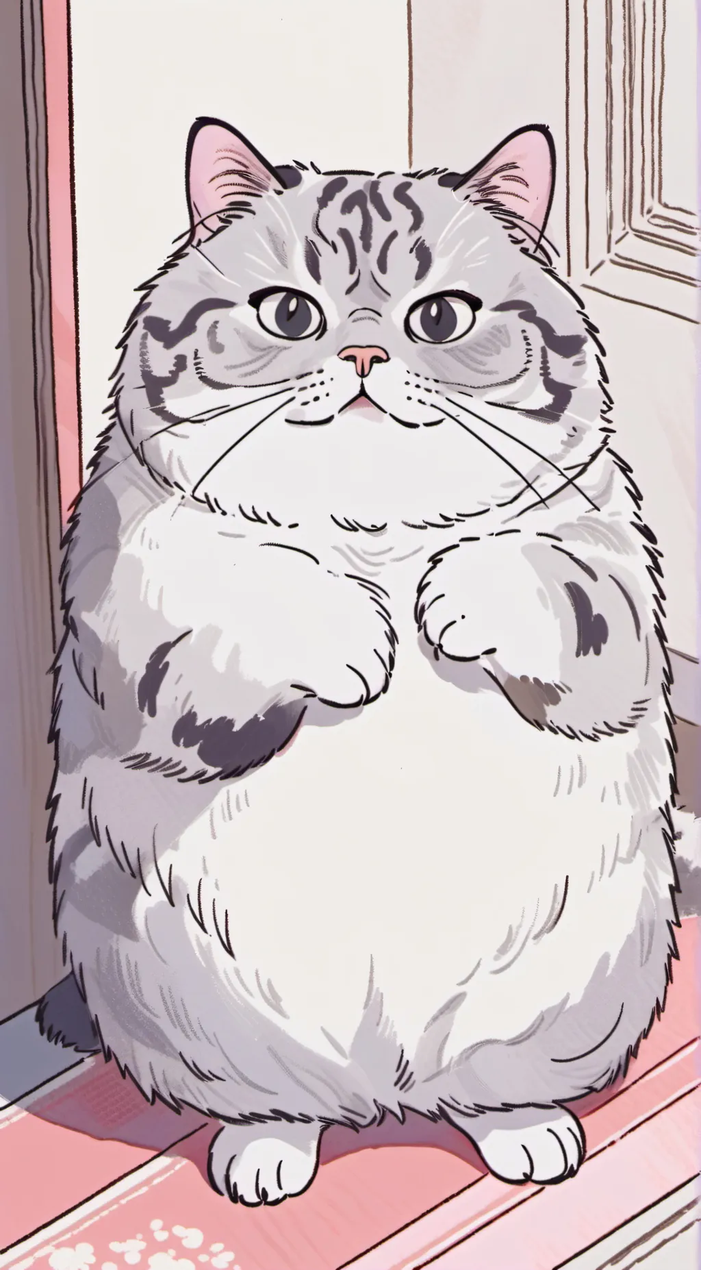 ai character: fat cat background