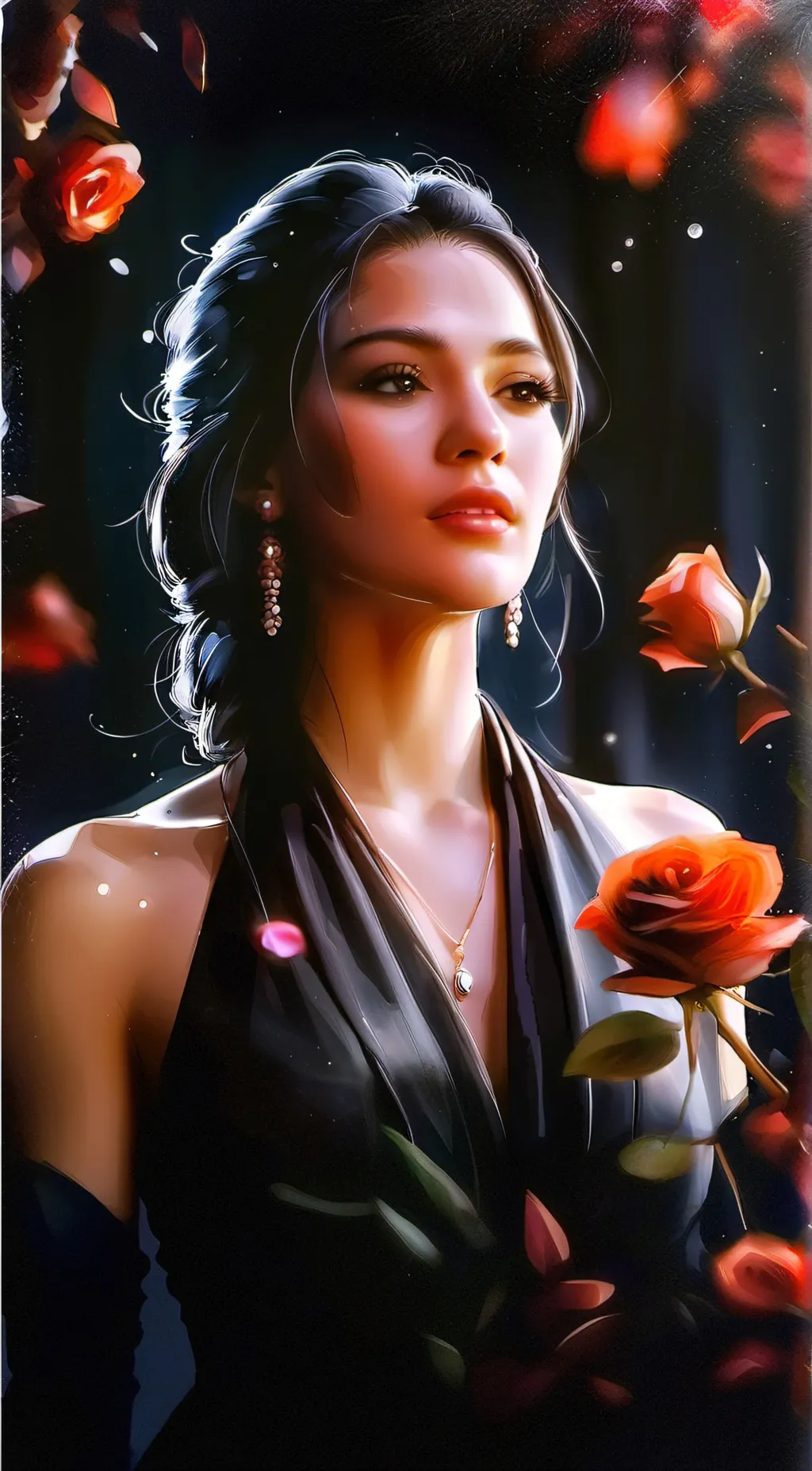 ai character: Rose background